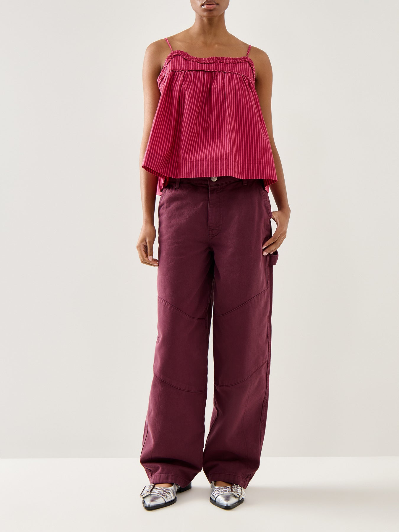 Flynn Cami Cotton Berry Business