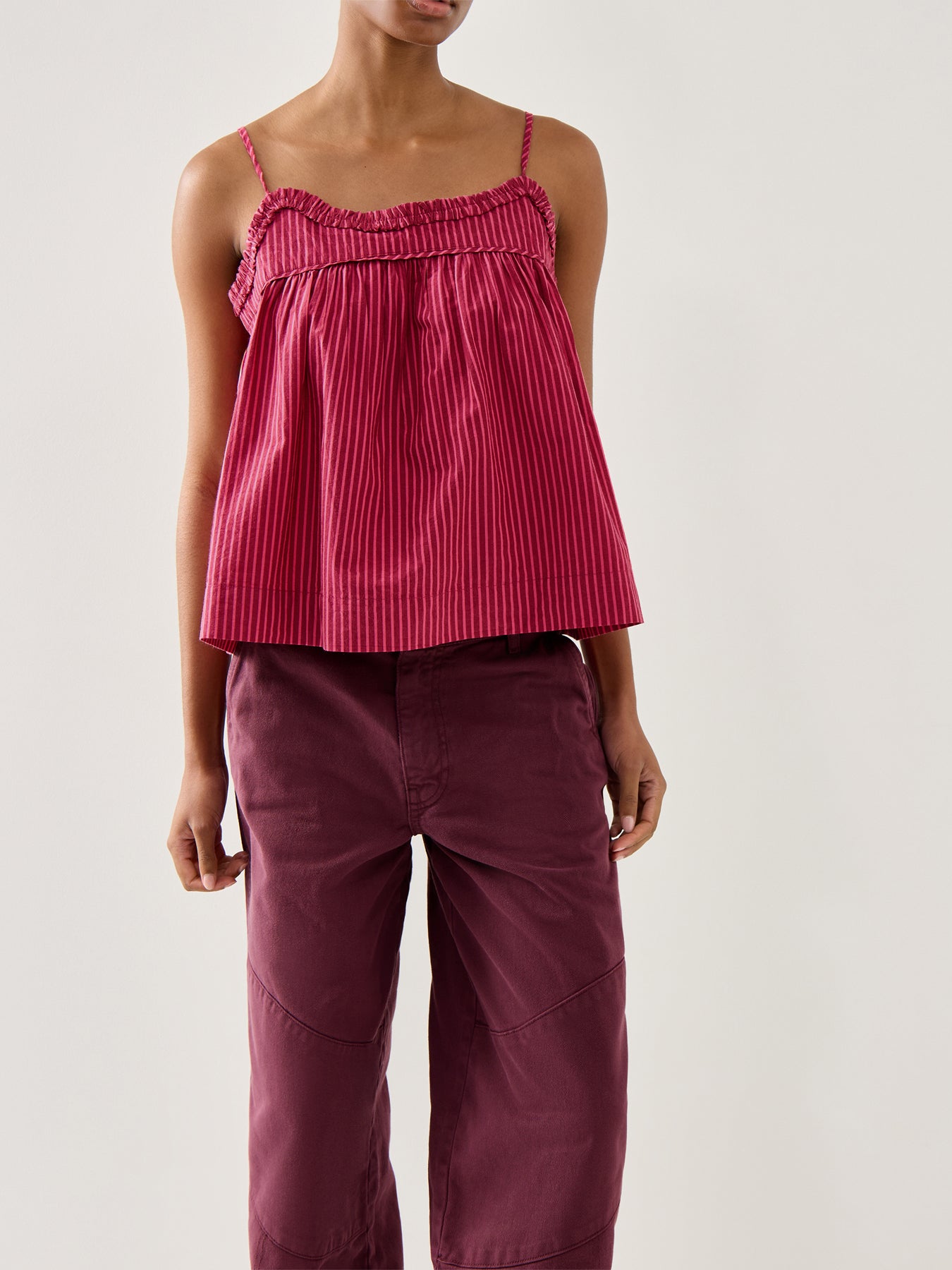 Flynn Cami Cotton Berry Business