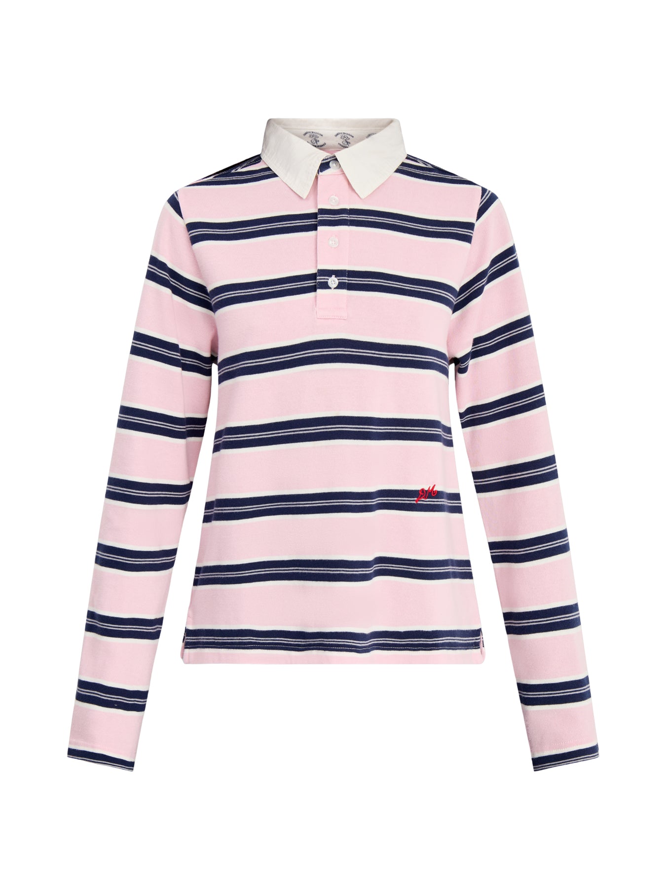 Cassia Shrunken Rugby Pink Stripe