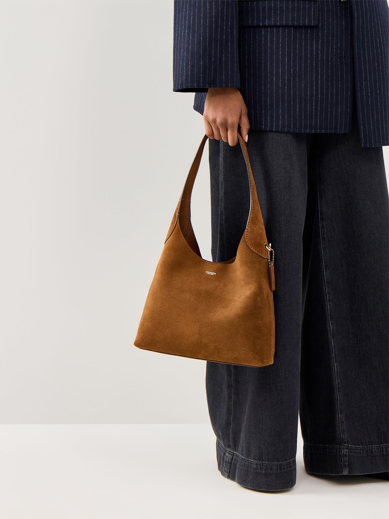 Suede Brooklyn 28 Shoulder Bag Warm Brown