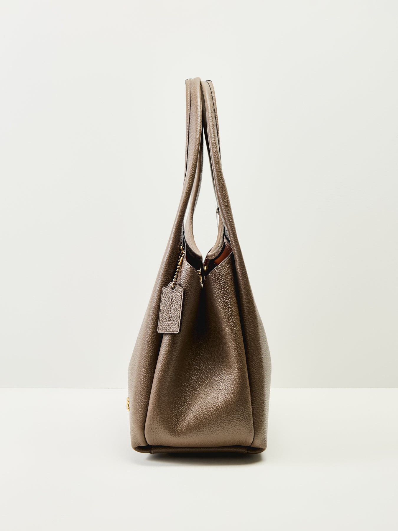 Lana Shoulder Leather Bag Dark Stone