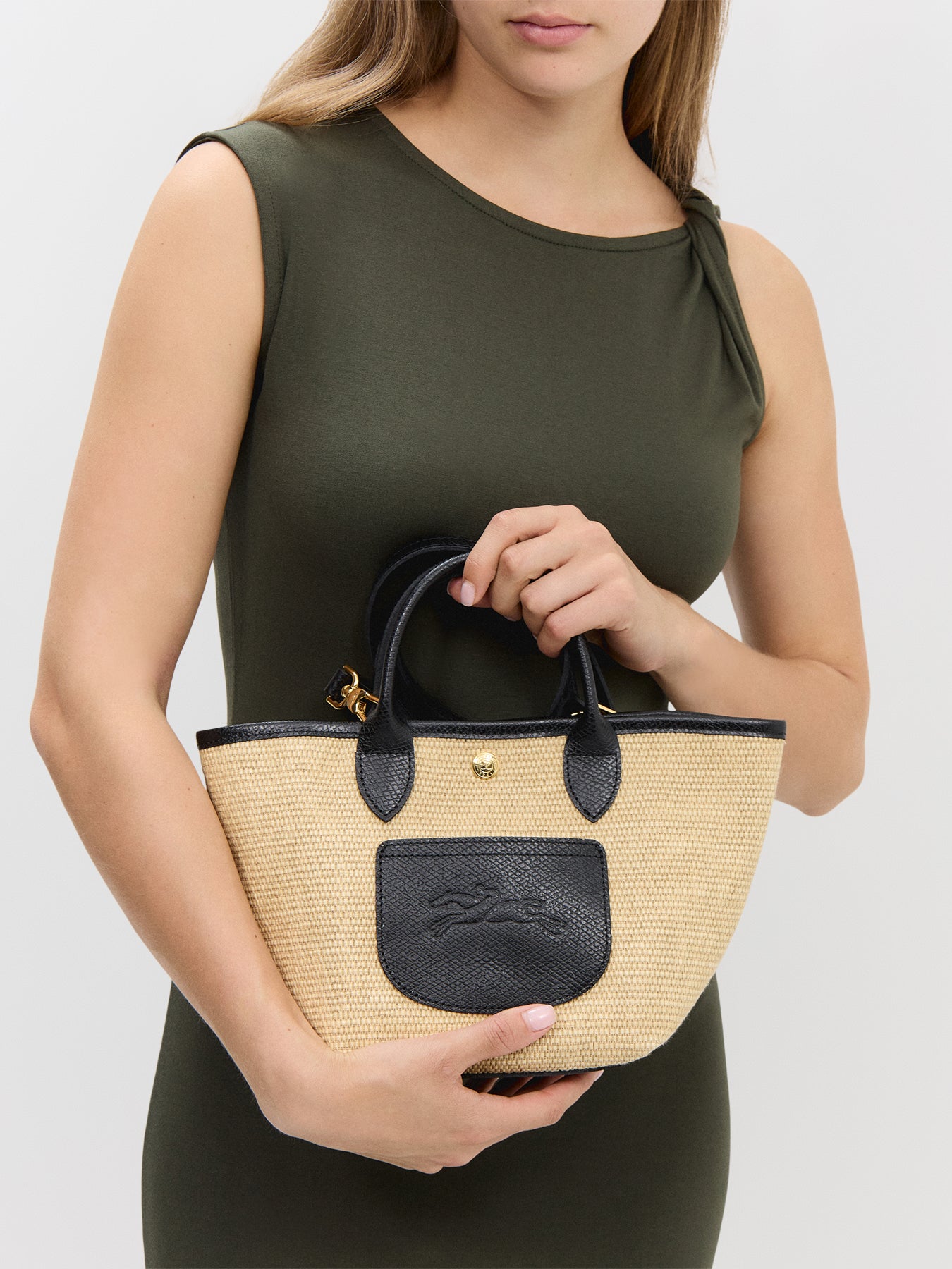Le Pliage Panier Extra Small Basket Black Canvas