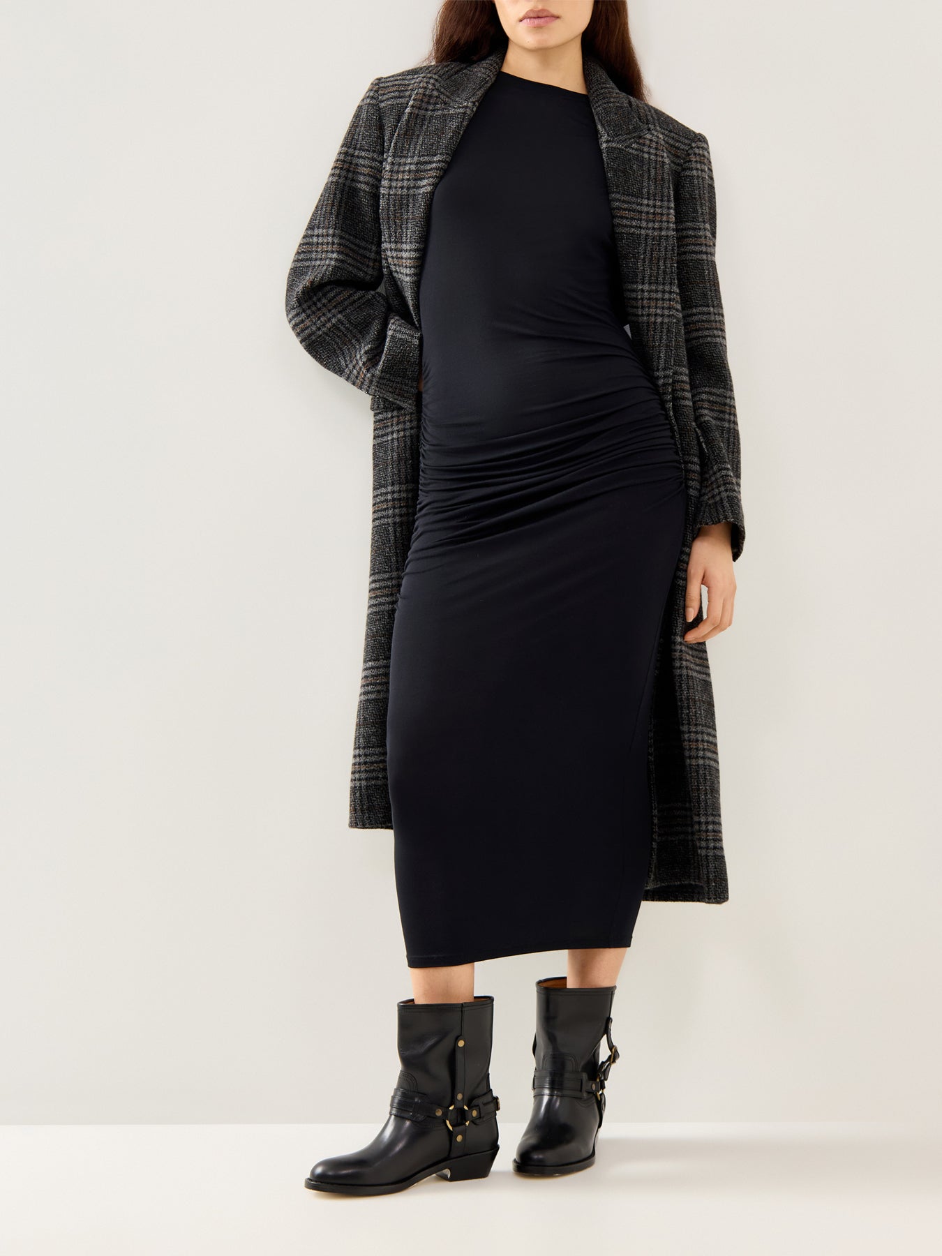 Donna Maxi Long Sleeve Dress Black