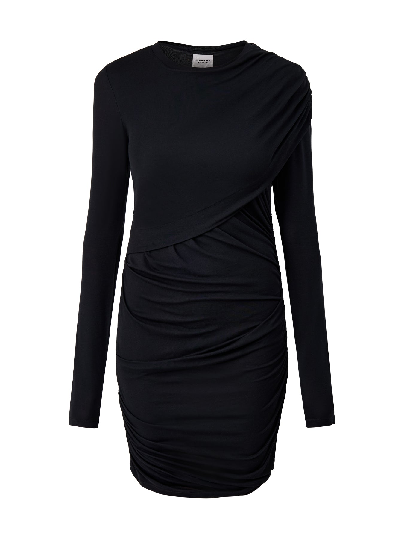 Denise Draped Mini Dress Black