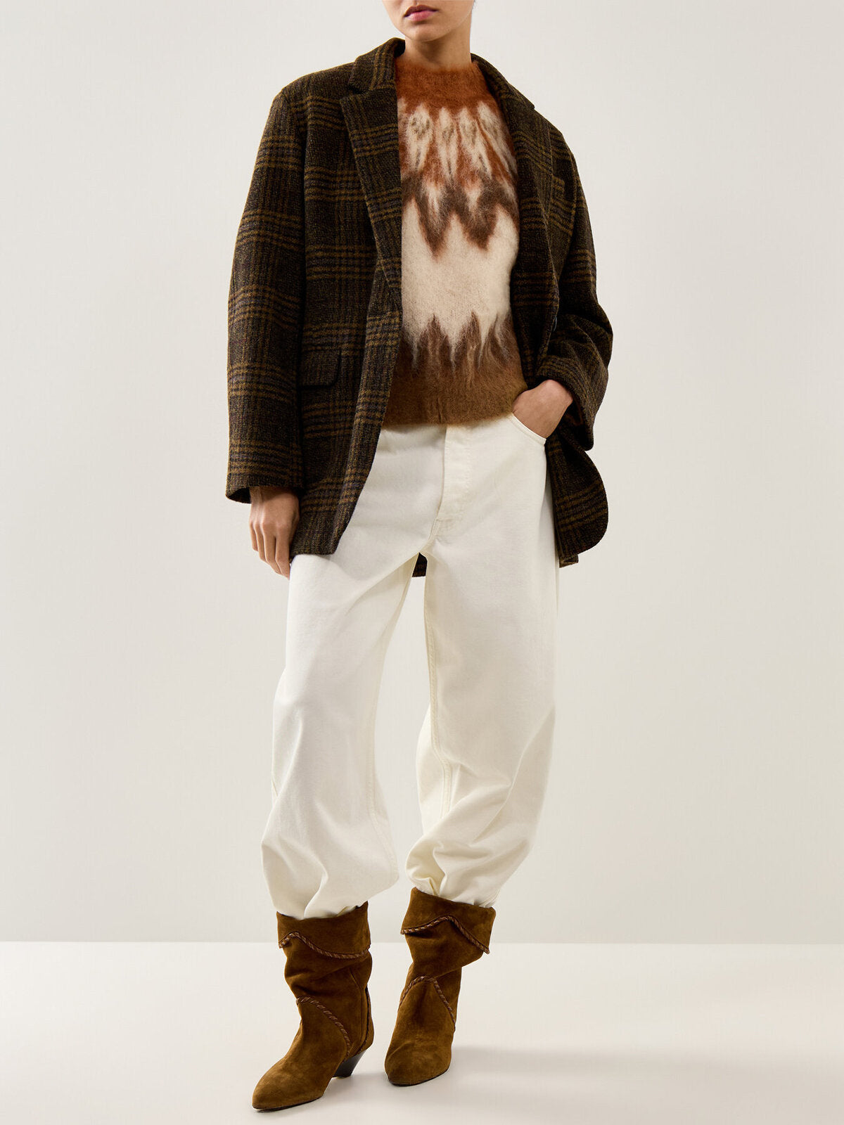 Natania Fair Isle Knit Rust