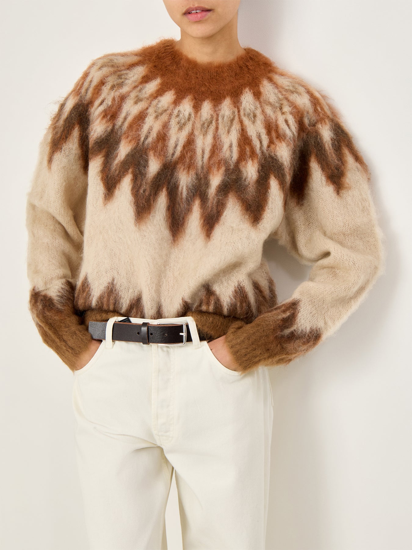 Natania Fair Isle Knit Rust