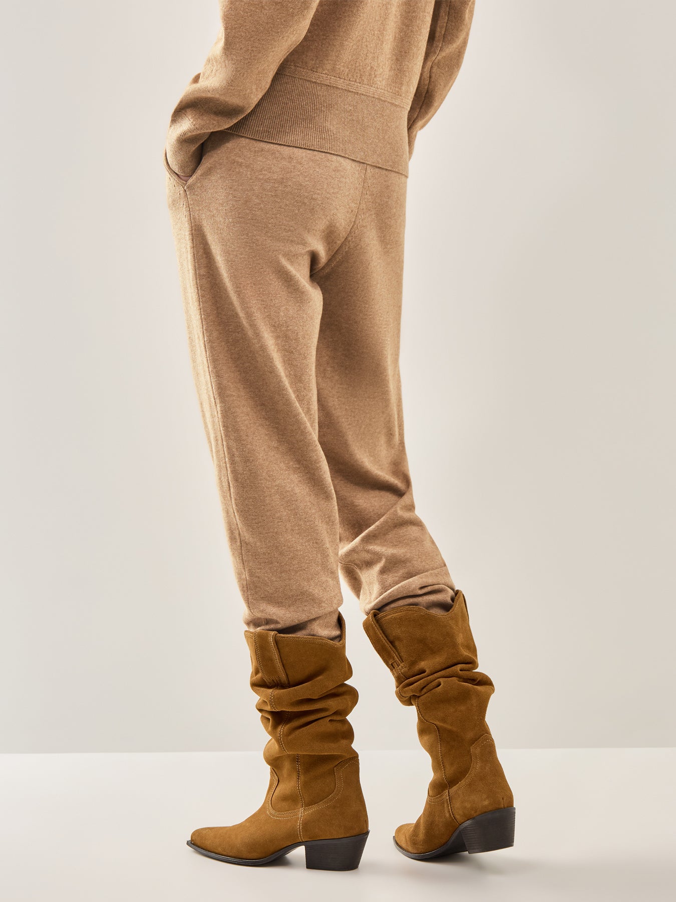 Kira Logo Knitted Sweatpants Grey Marl