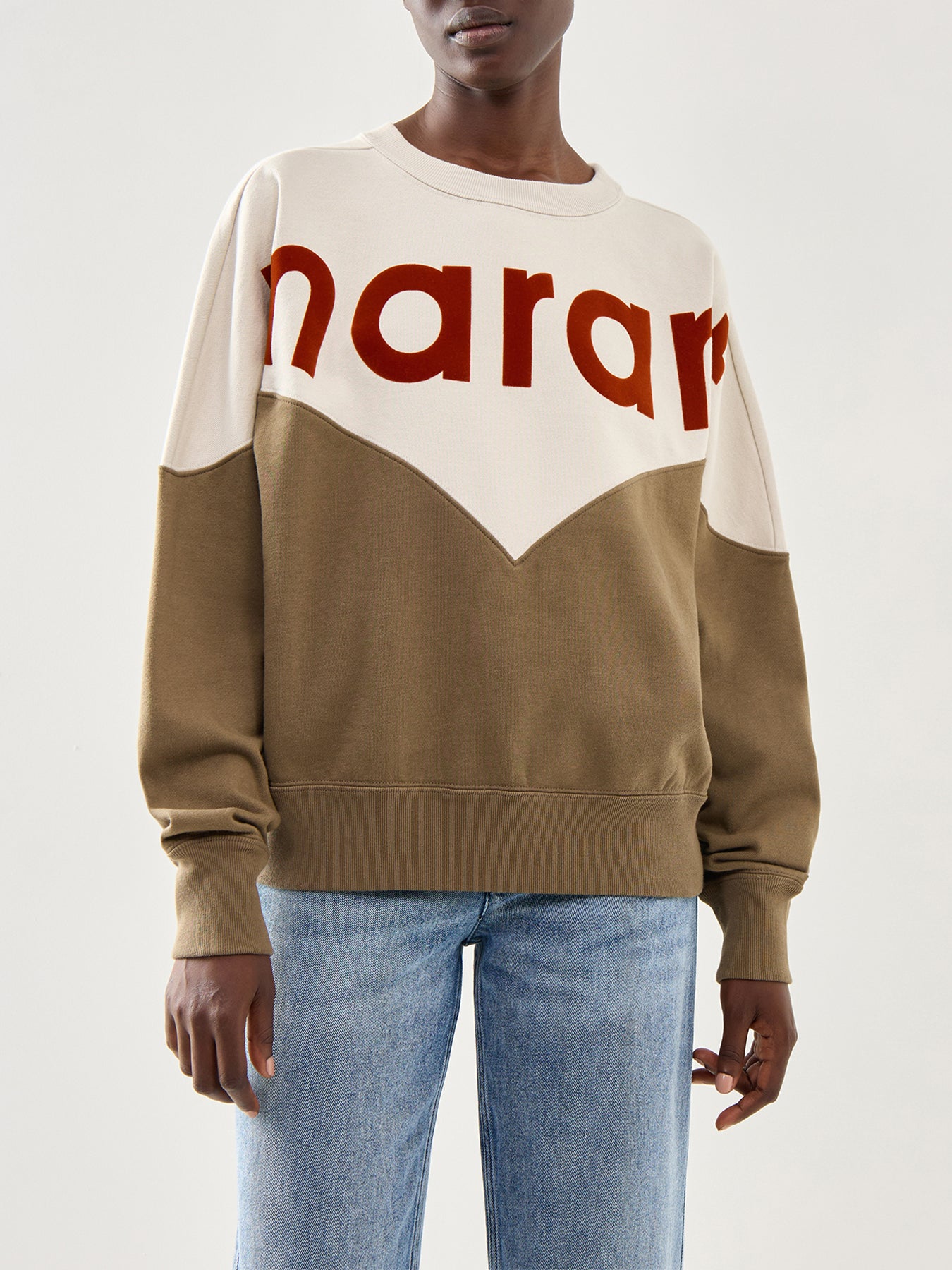 Houston-Gz Jersey Crewneck Logo Colour Block Sweatshirt