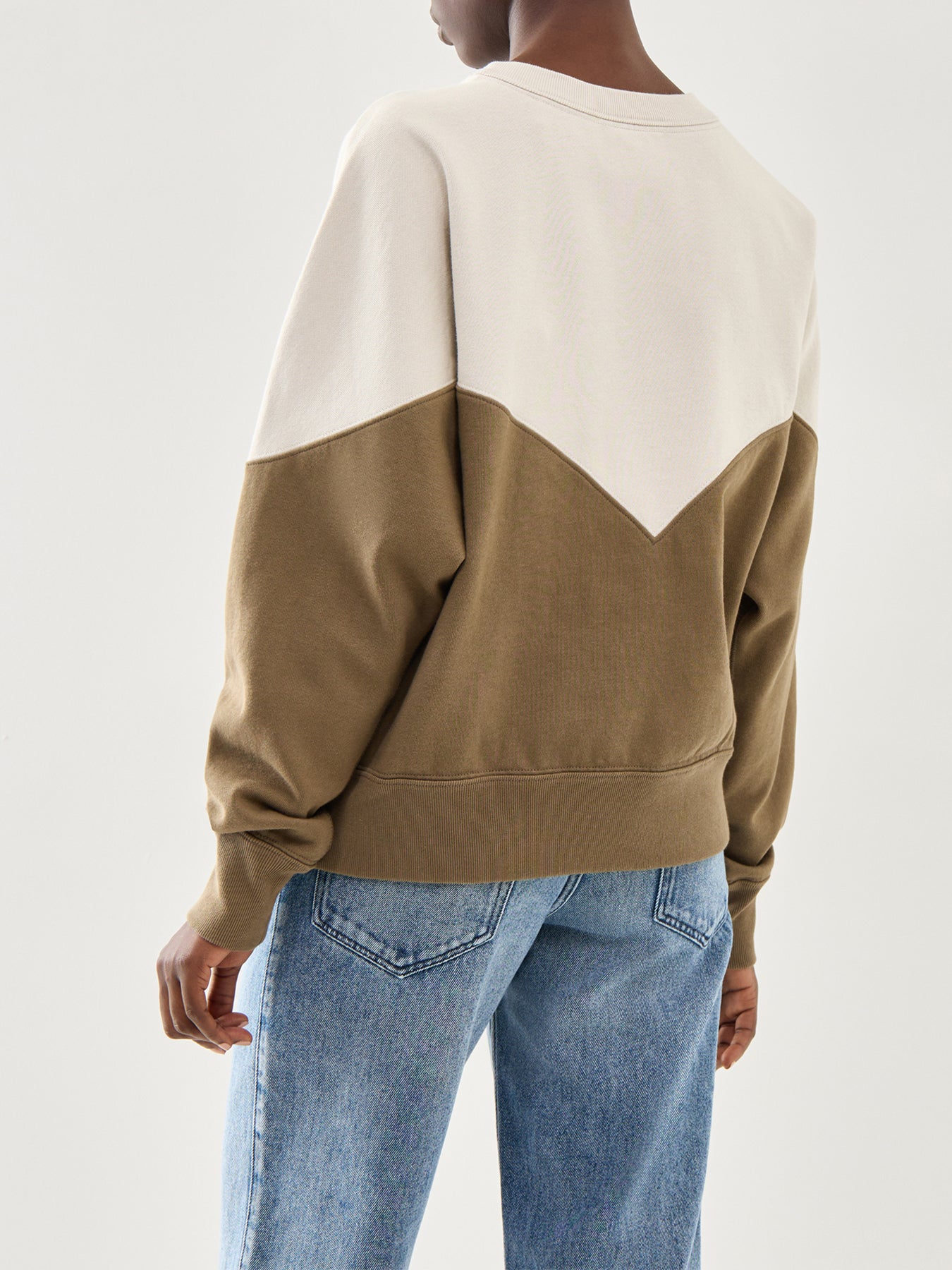 Houston-Gz Jersey Crewneck Logo Colour Block Sweatshirt