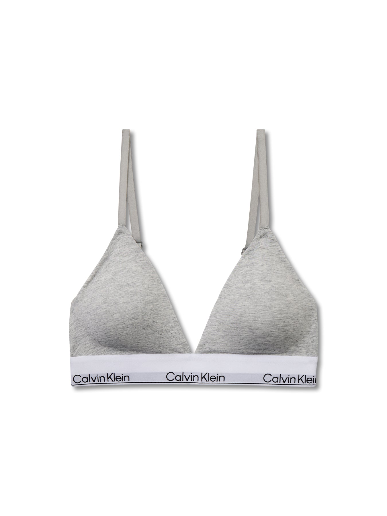 Icon Cotton Lightly Lined Triangle Bra Grey Heather