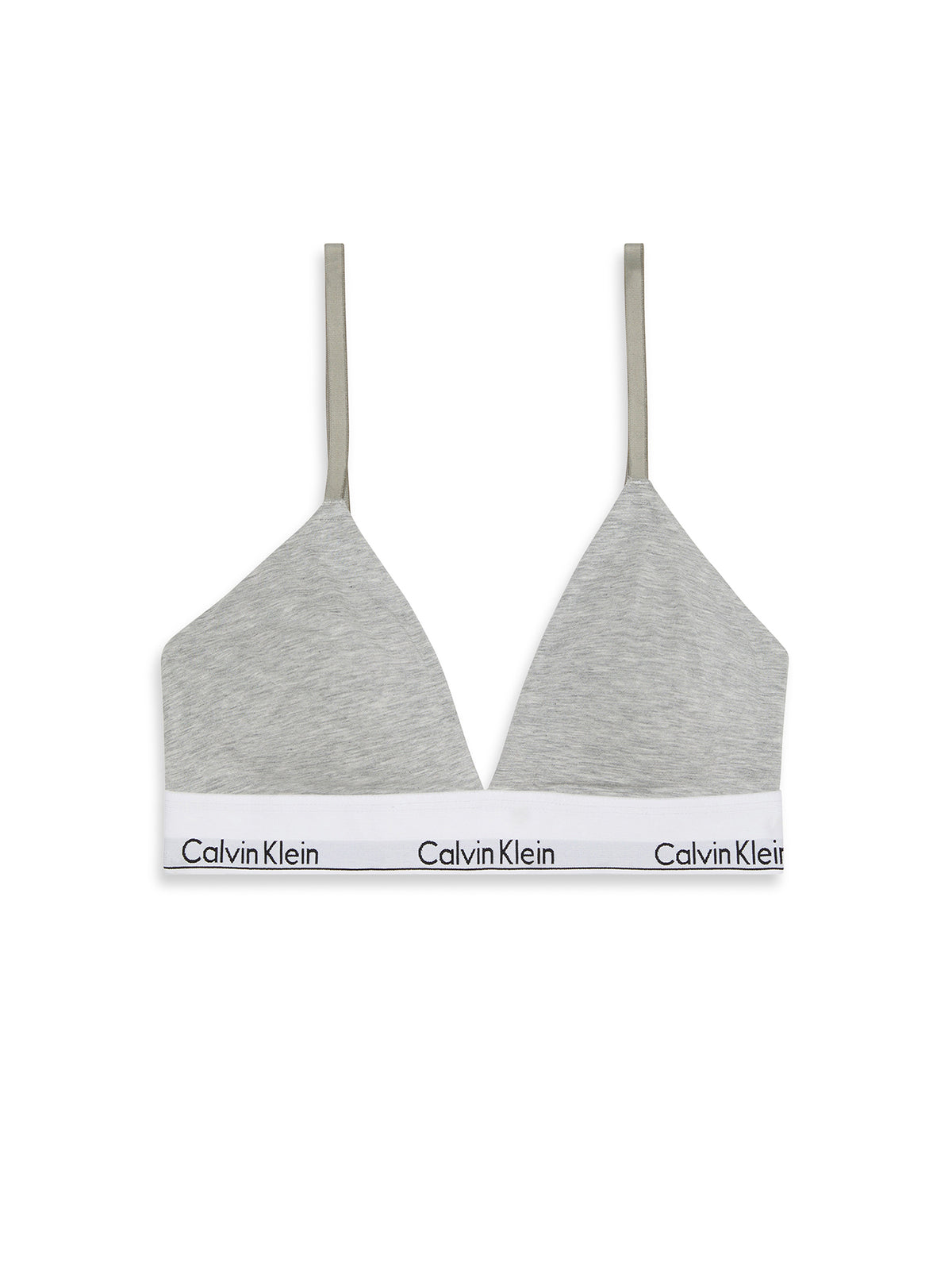 Icon Cotton Lightly Lined Triangle Bra Grey Heather