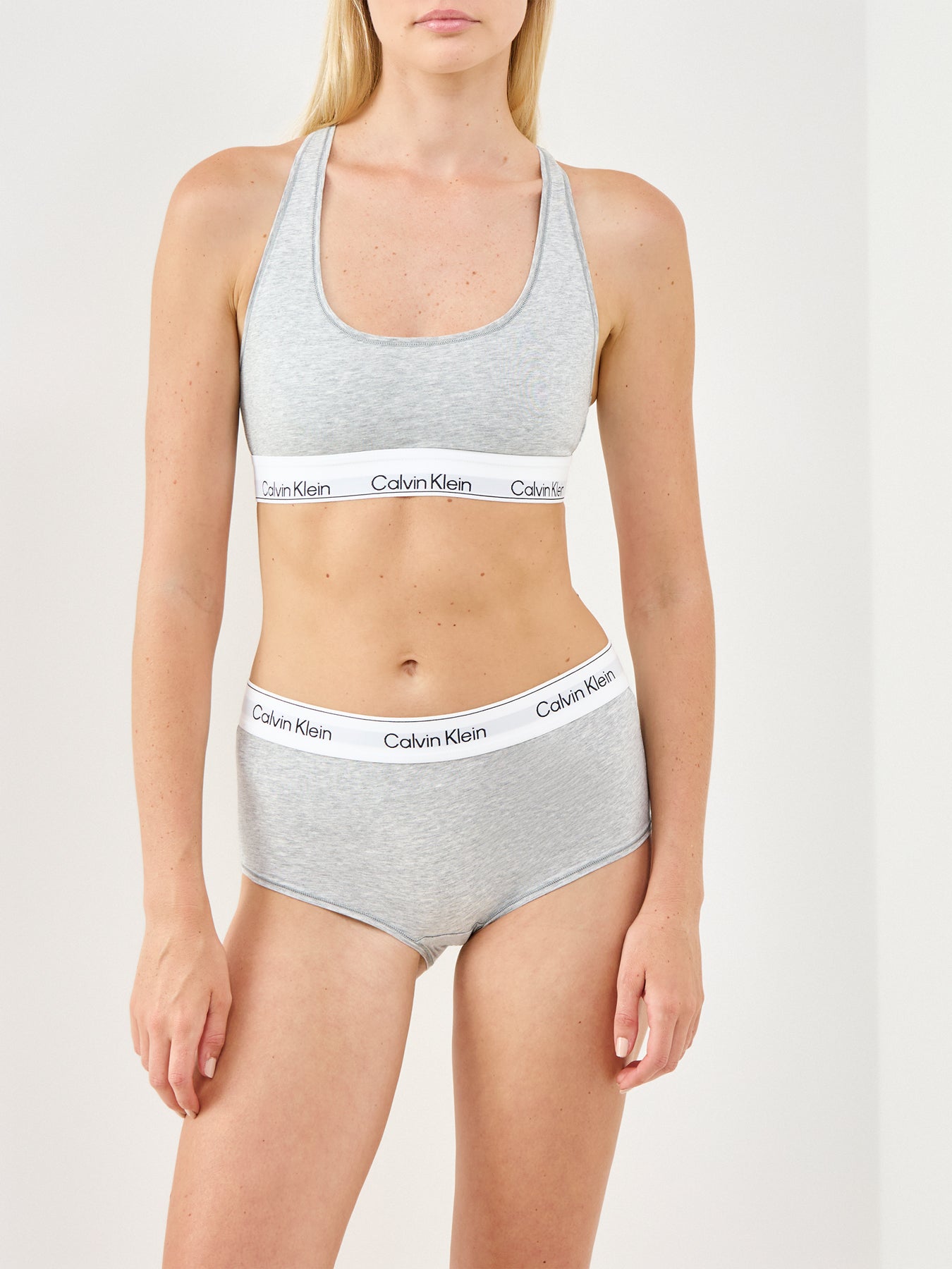 Icon Cotton Unlined Bralette Grey Heather