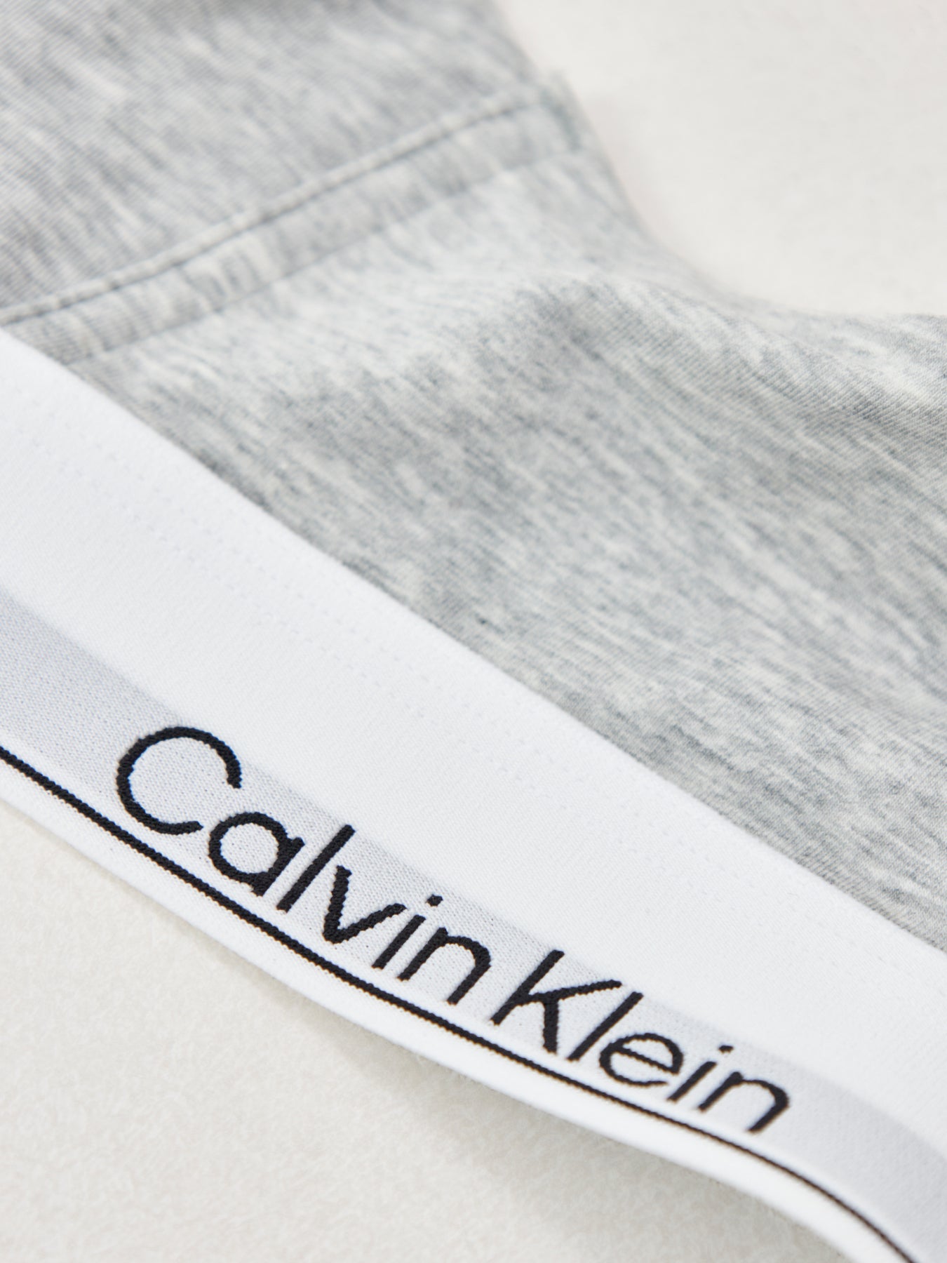 Icon Cotton Unlined Bralette Grey Heather