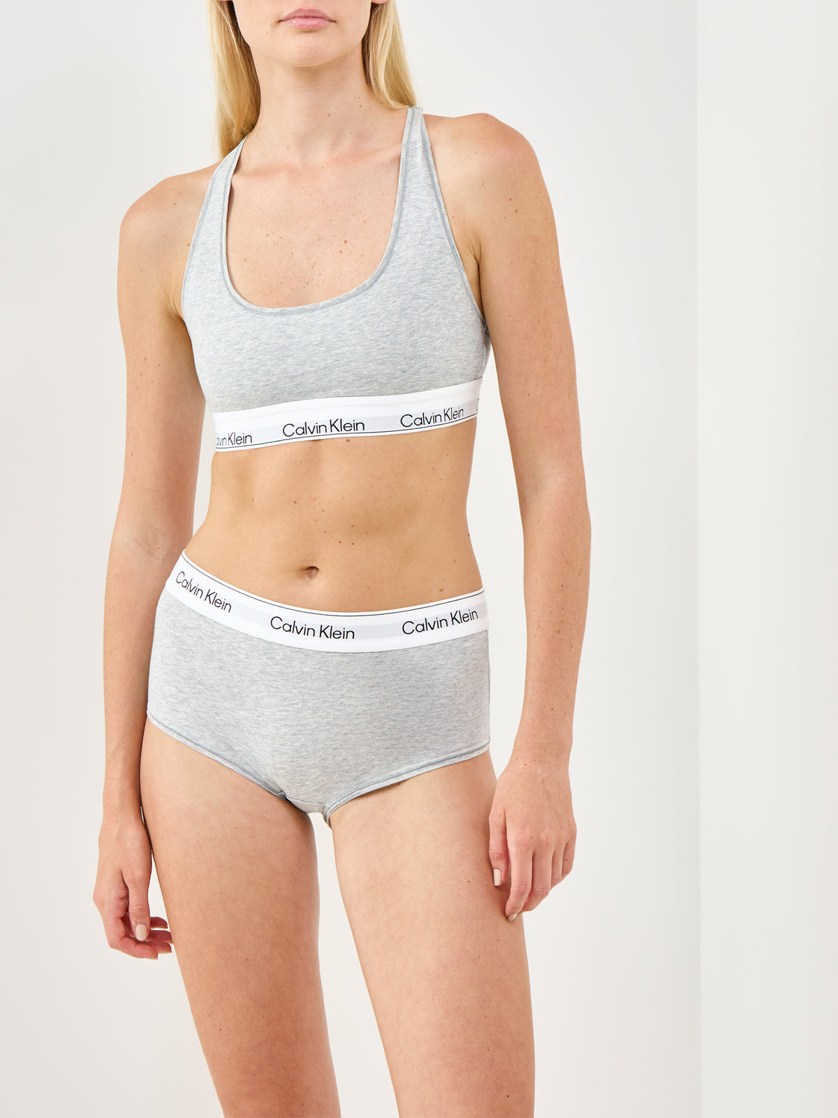 Icon Cotton Boyshort Grey Heather