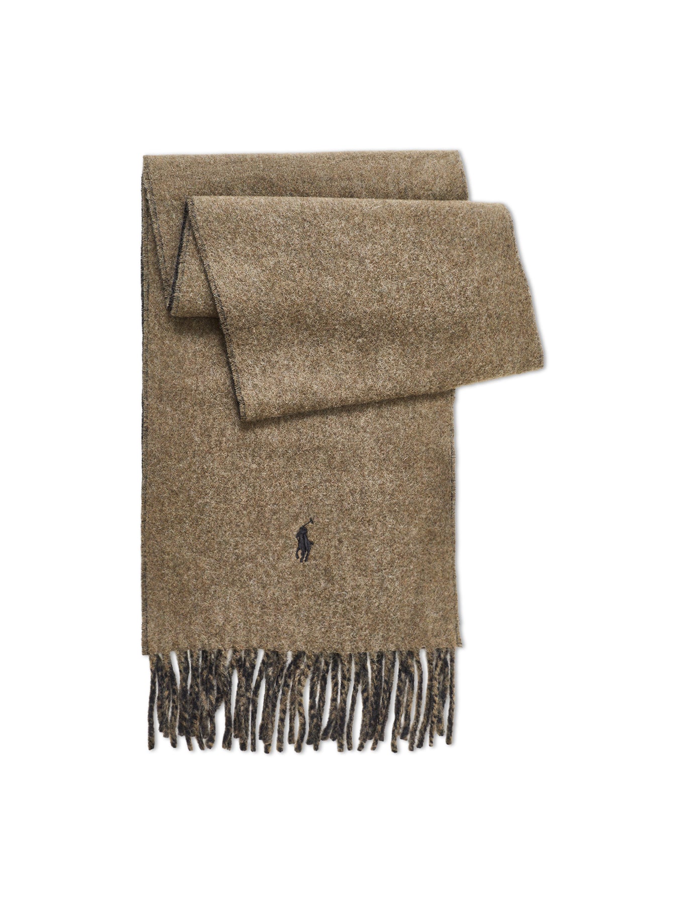 Reversible Plain Wool Scarf Green