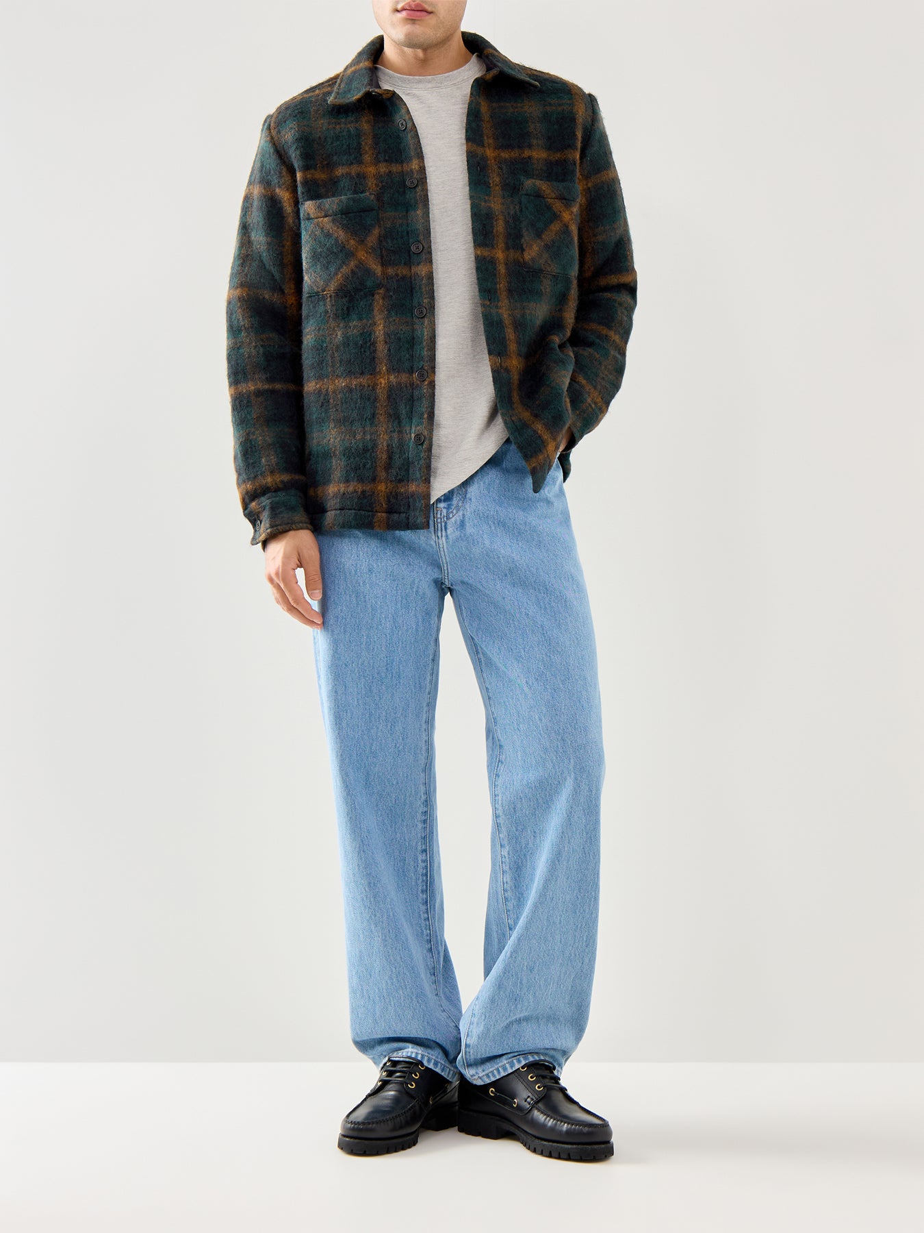 Whiting Overshirt Teal / Orange