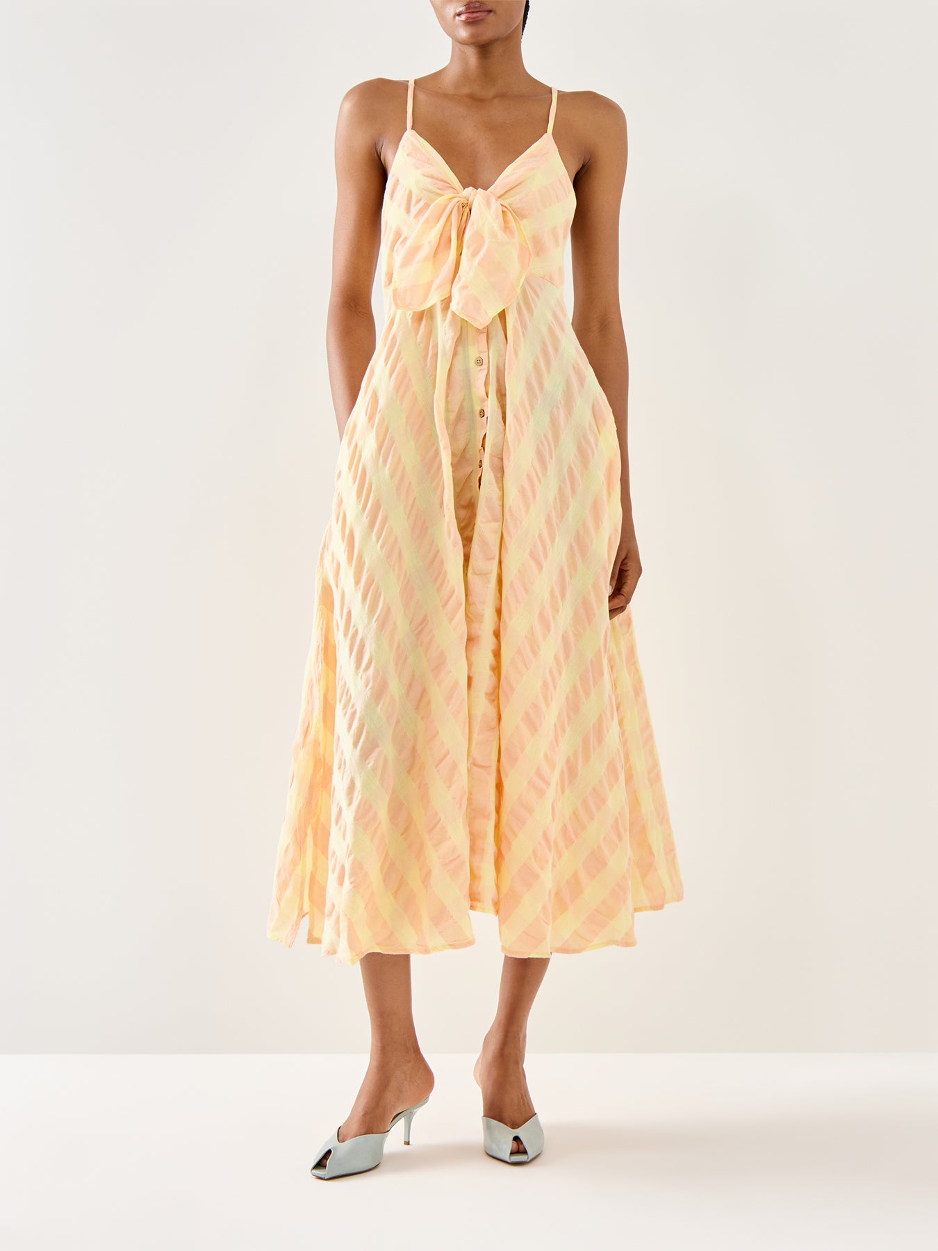 Via Midi Dress Check