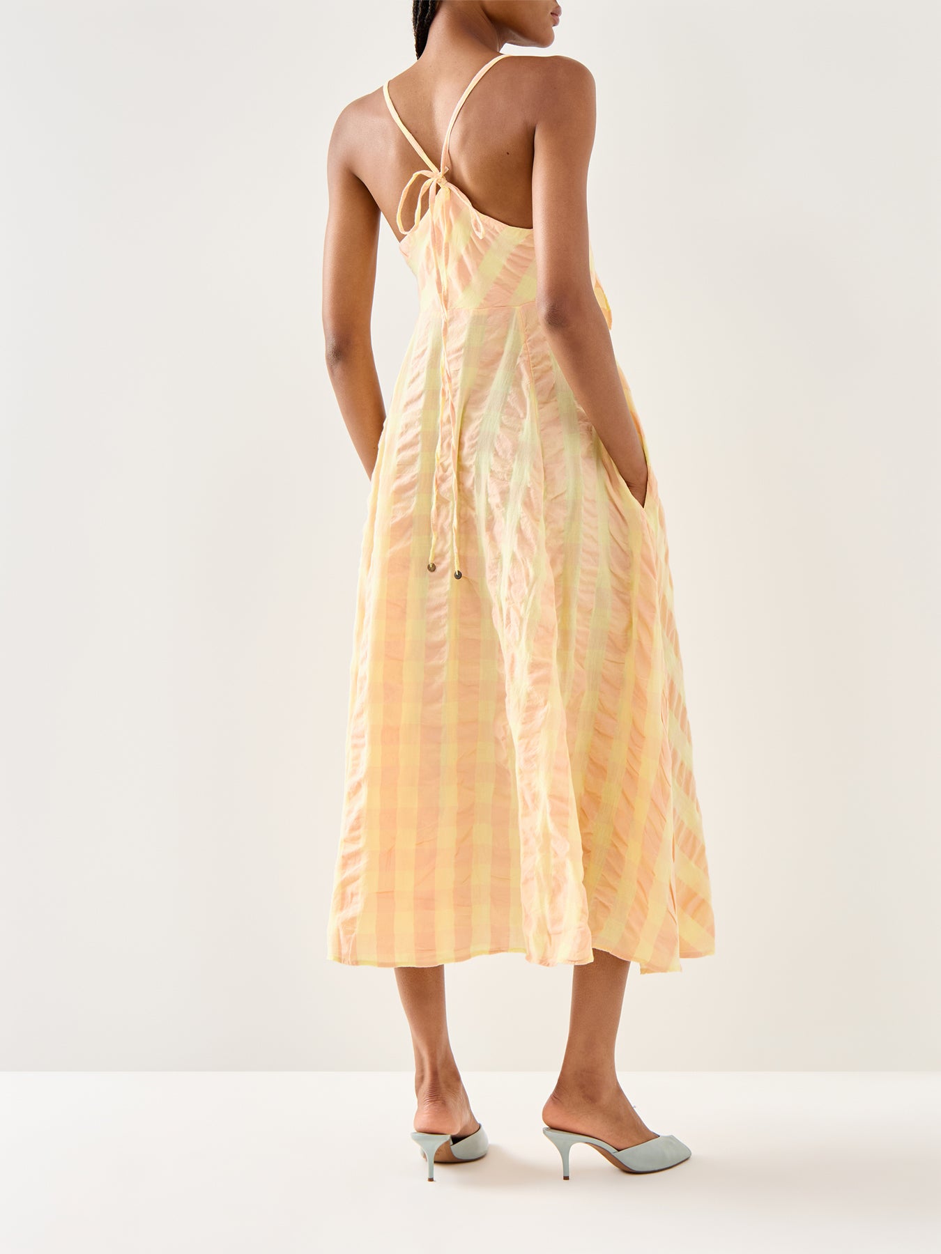 Via Midi Dress Check