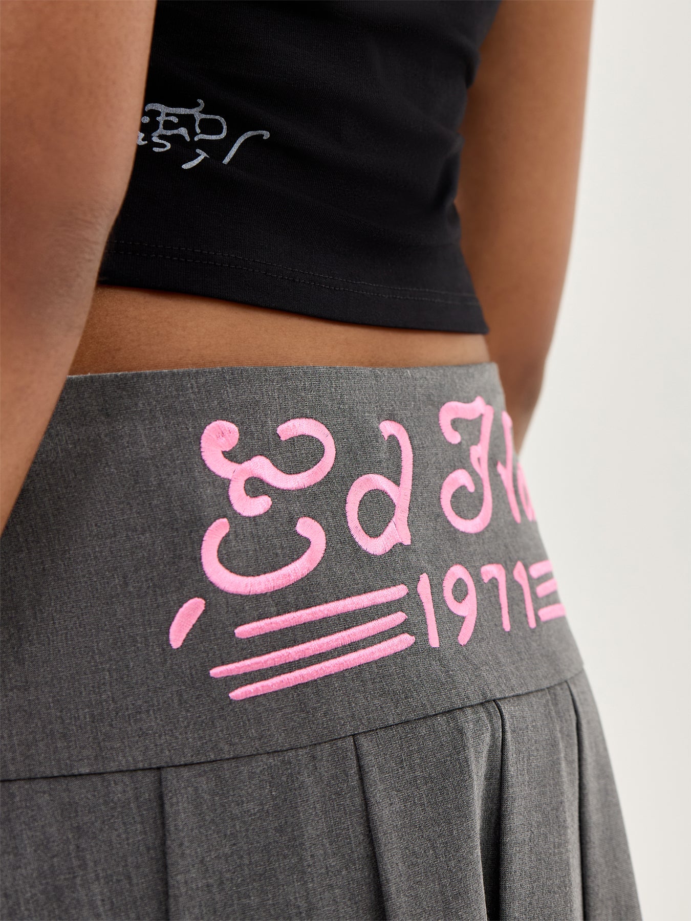 Womens Skull And Panther Pleated Mini Skort