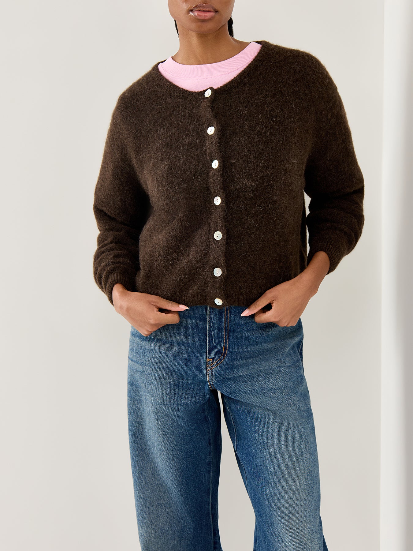 Vitow Wool Cardigan Brown