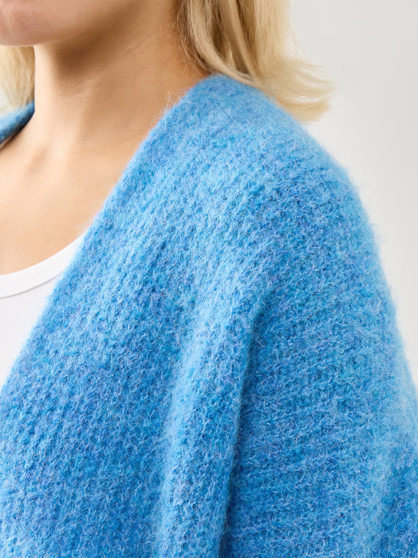 East Cardigan Celeste Chine Blue