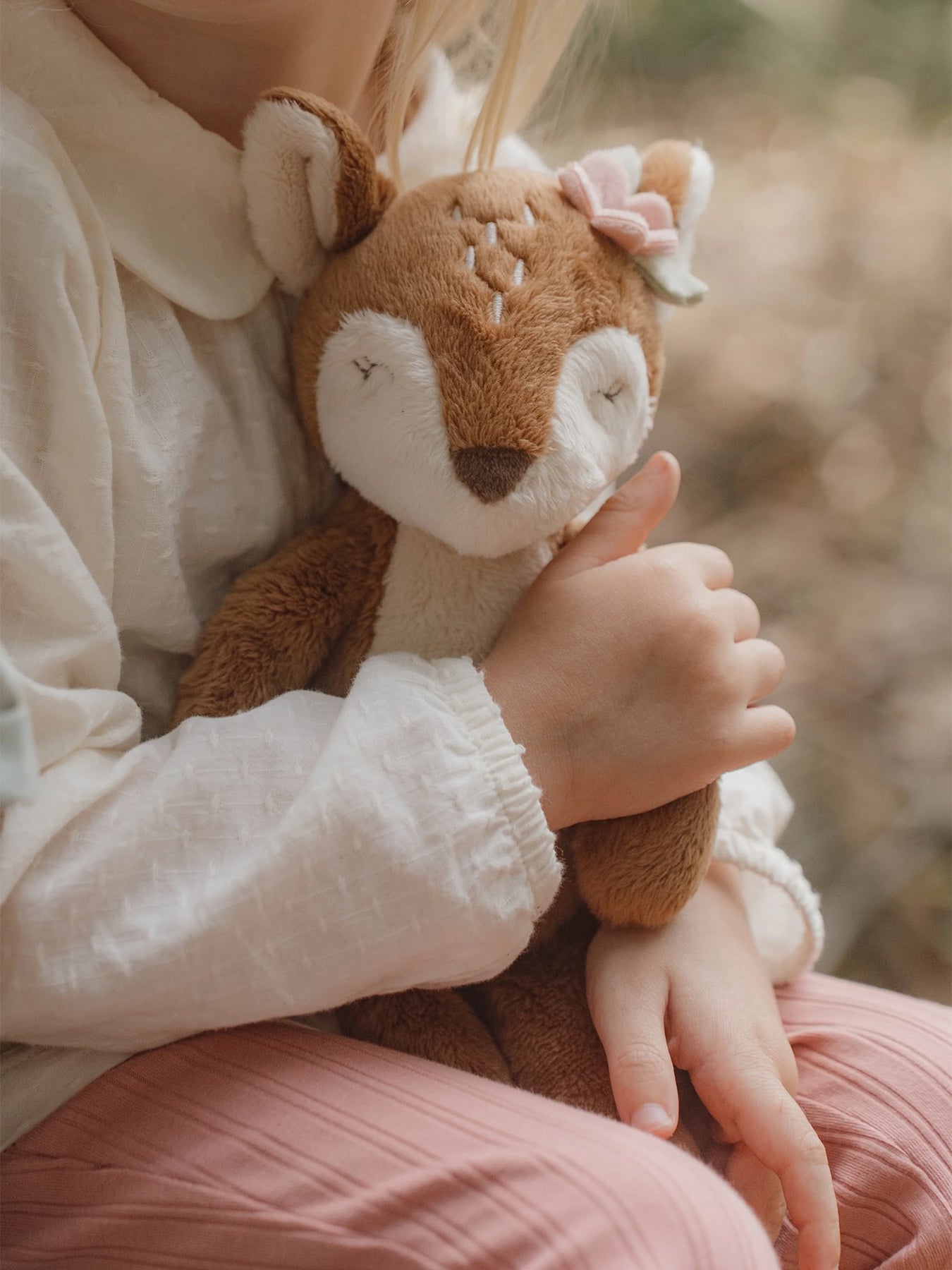 Deer Long Legs Cuddly Toy Pink