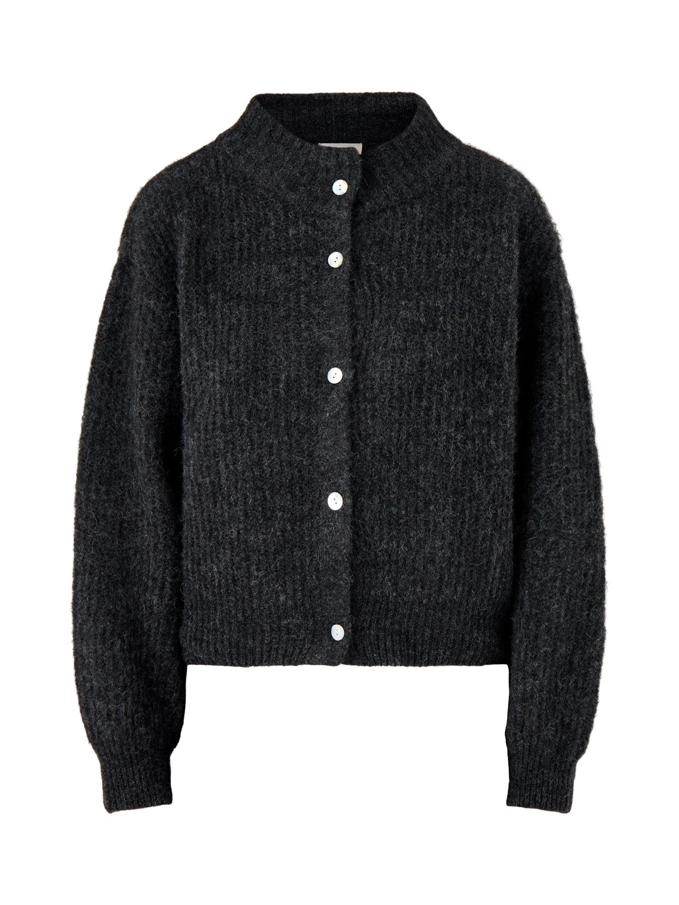 East Cardigan Charcoal Melange Black