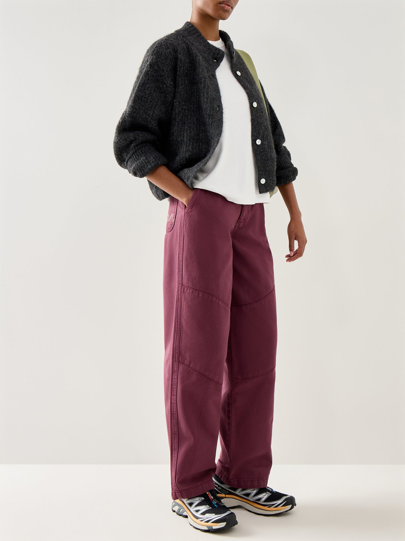 East Cardigan Charcoal Melange Black