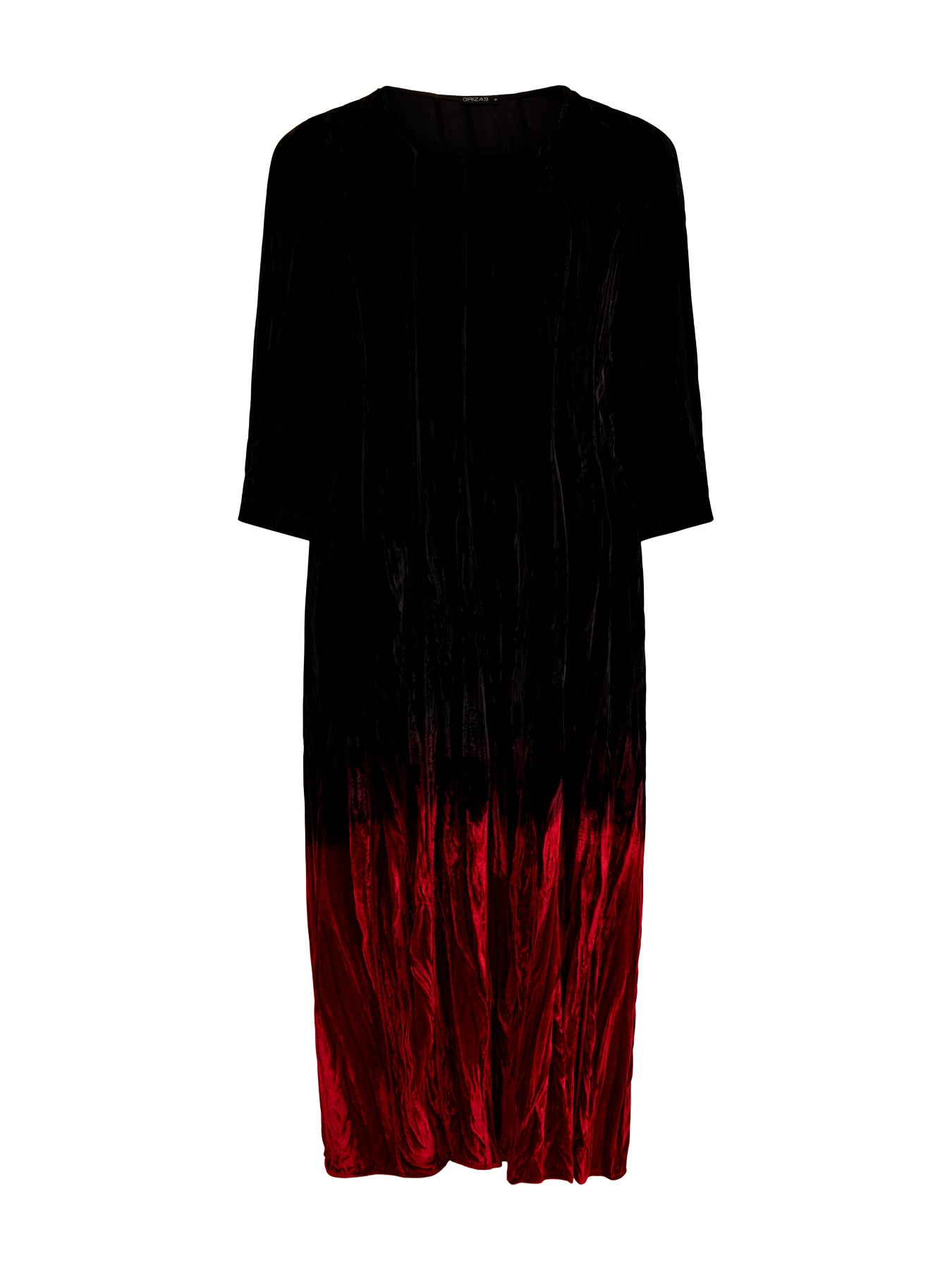 Ombre Velvet Dress Red