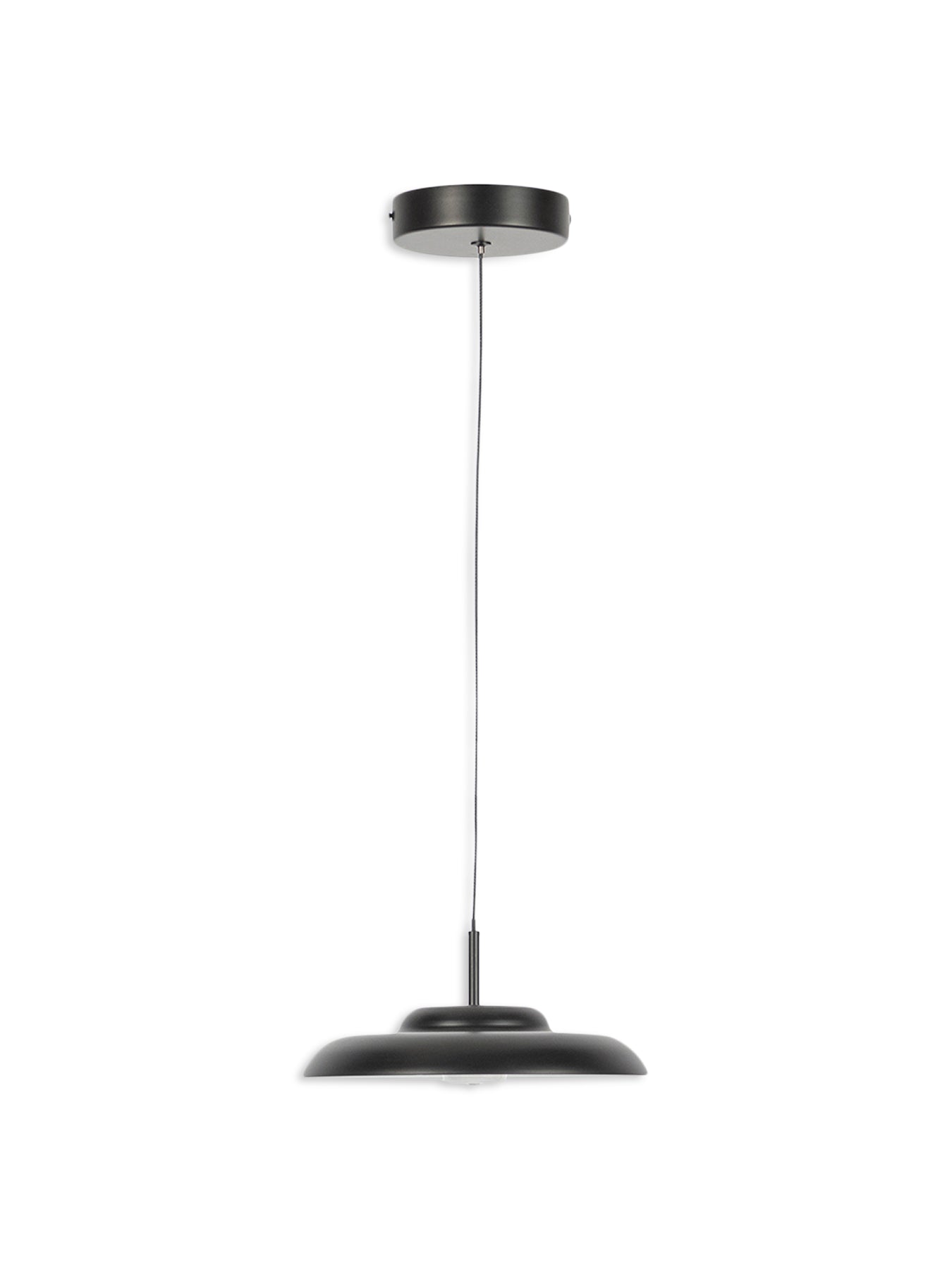Diner LED Metal Pendant Small Black