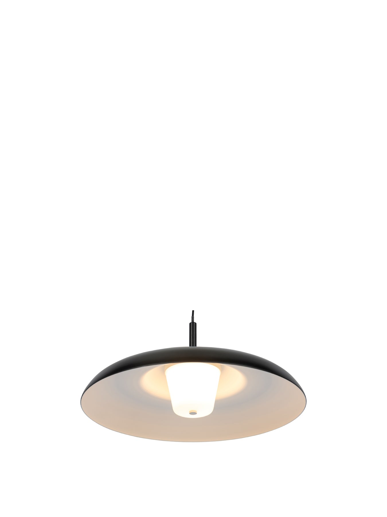 Diner LED Metal Pendant Small Black