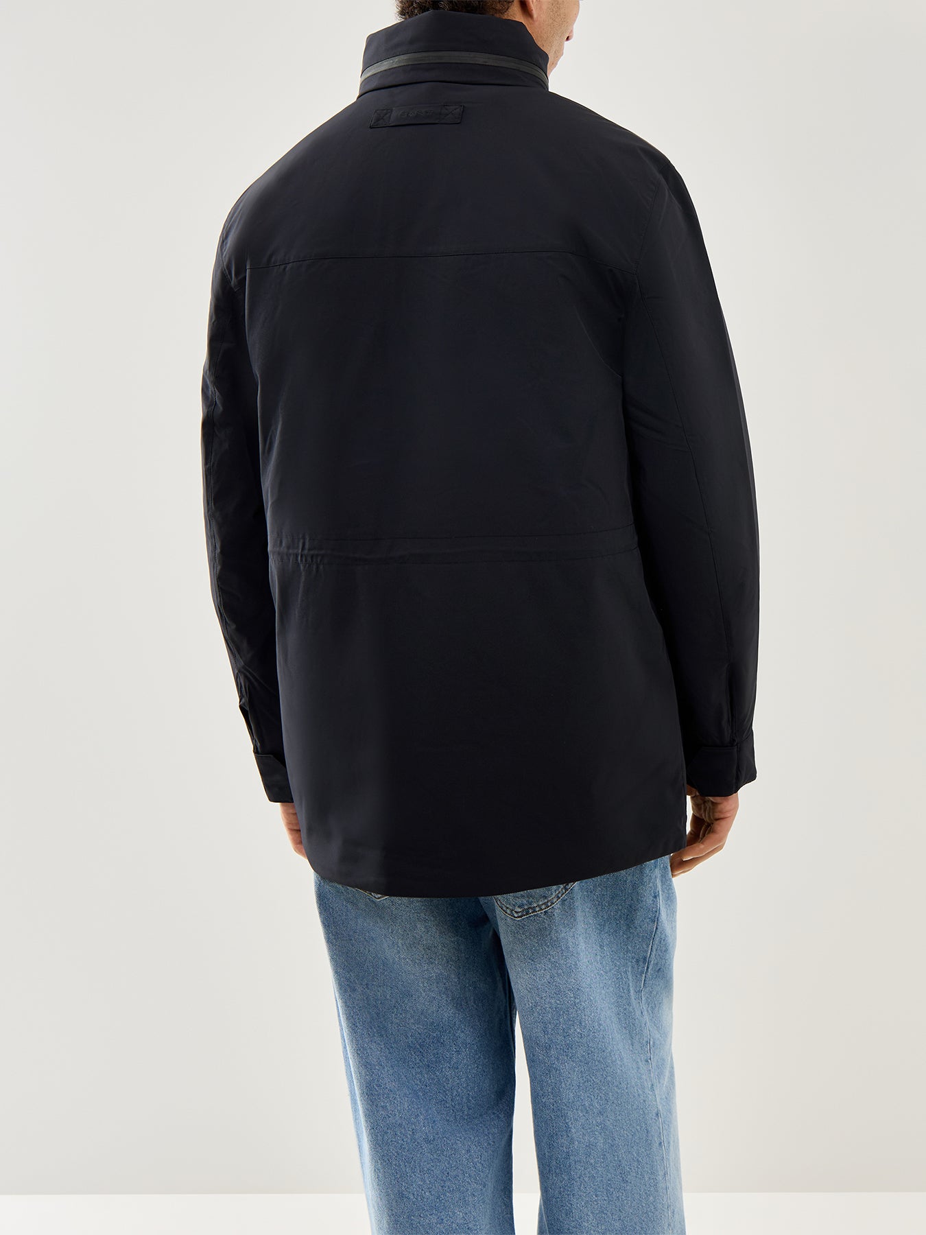 Double Mid Length Jacket Black