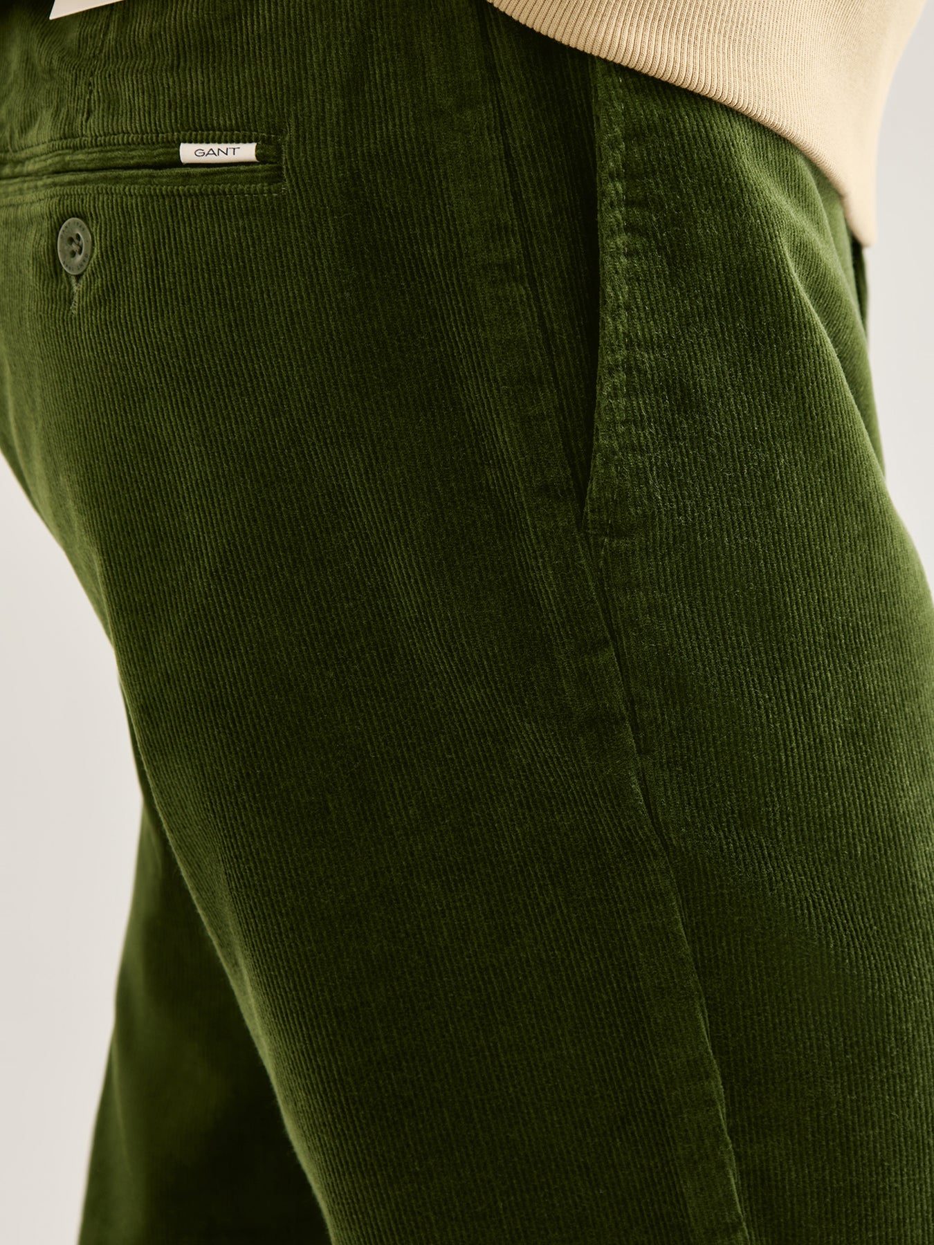 Regular Cord Cotton Chinos Green