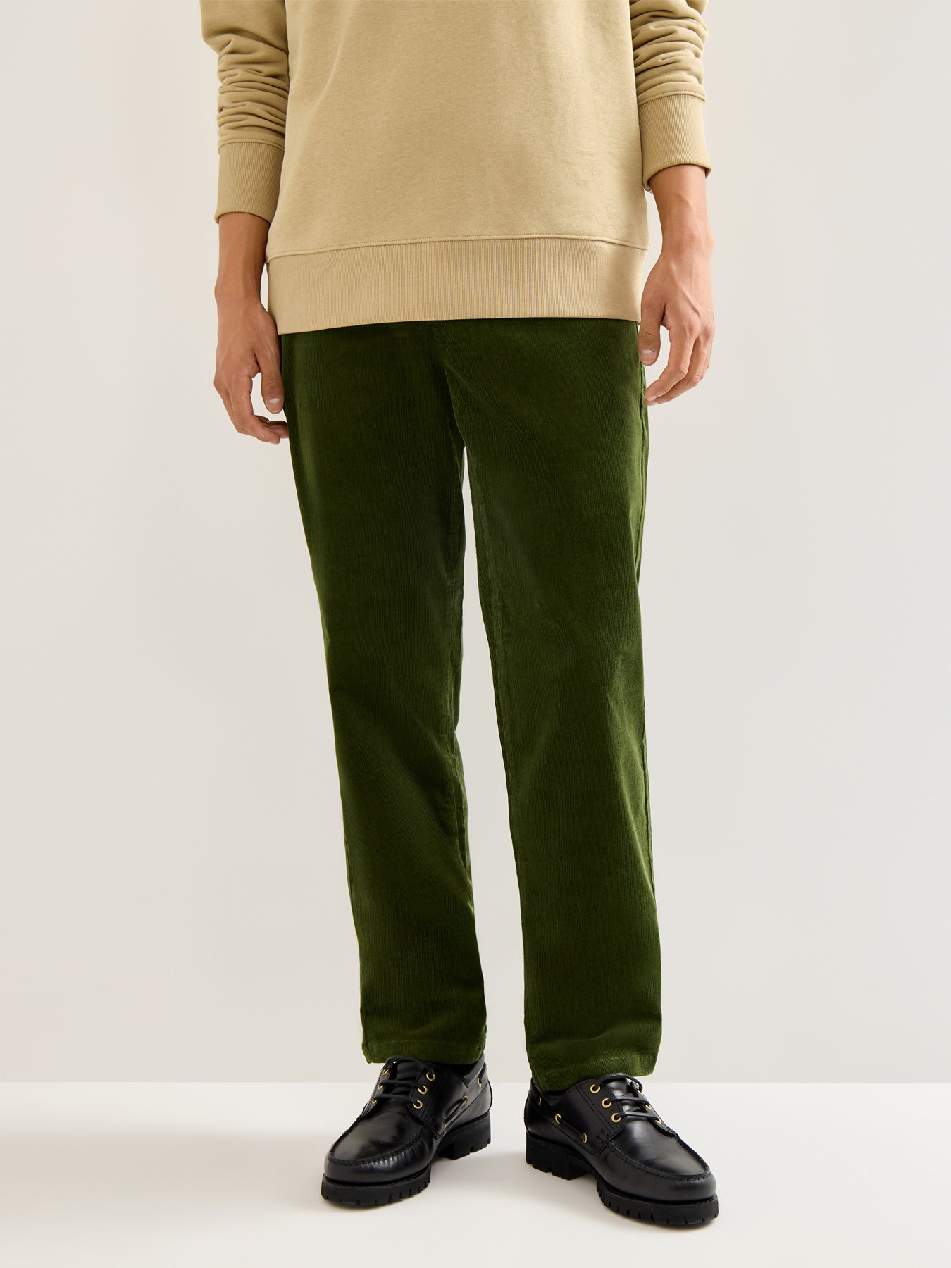 Regular Cord Cotton Chinos Green
