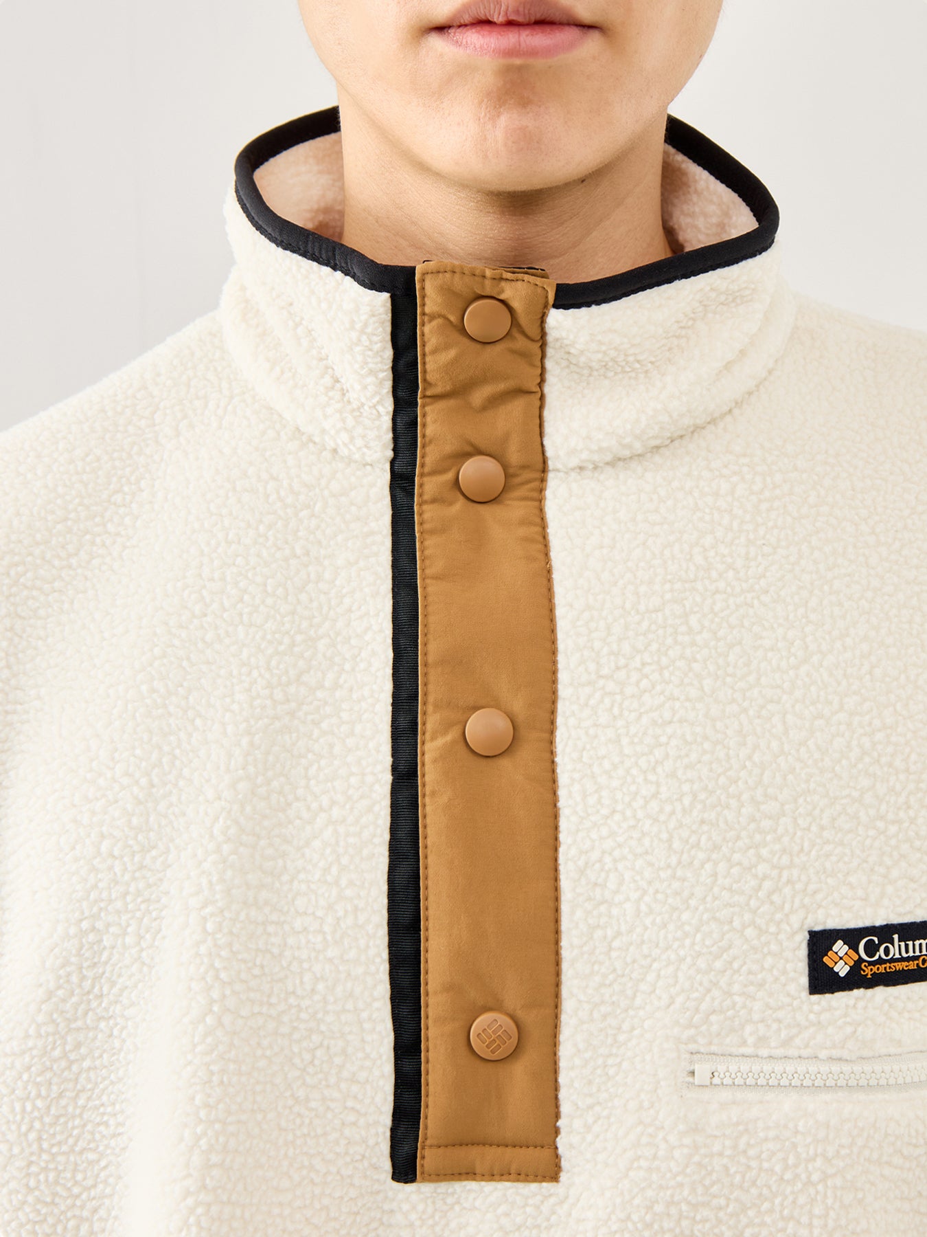 Helvetia Half Snap Sweatshirt Chalk