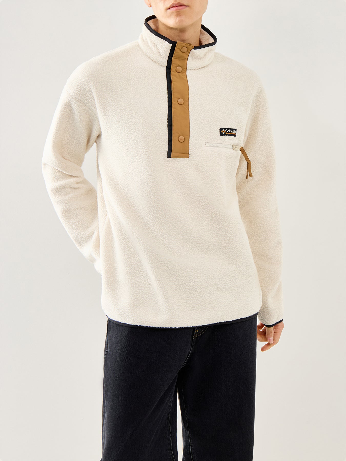 Helvetia Half Snap Sweatshirt Chalk