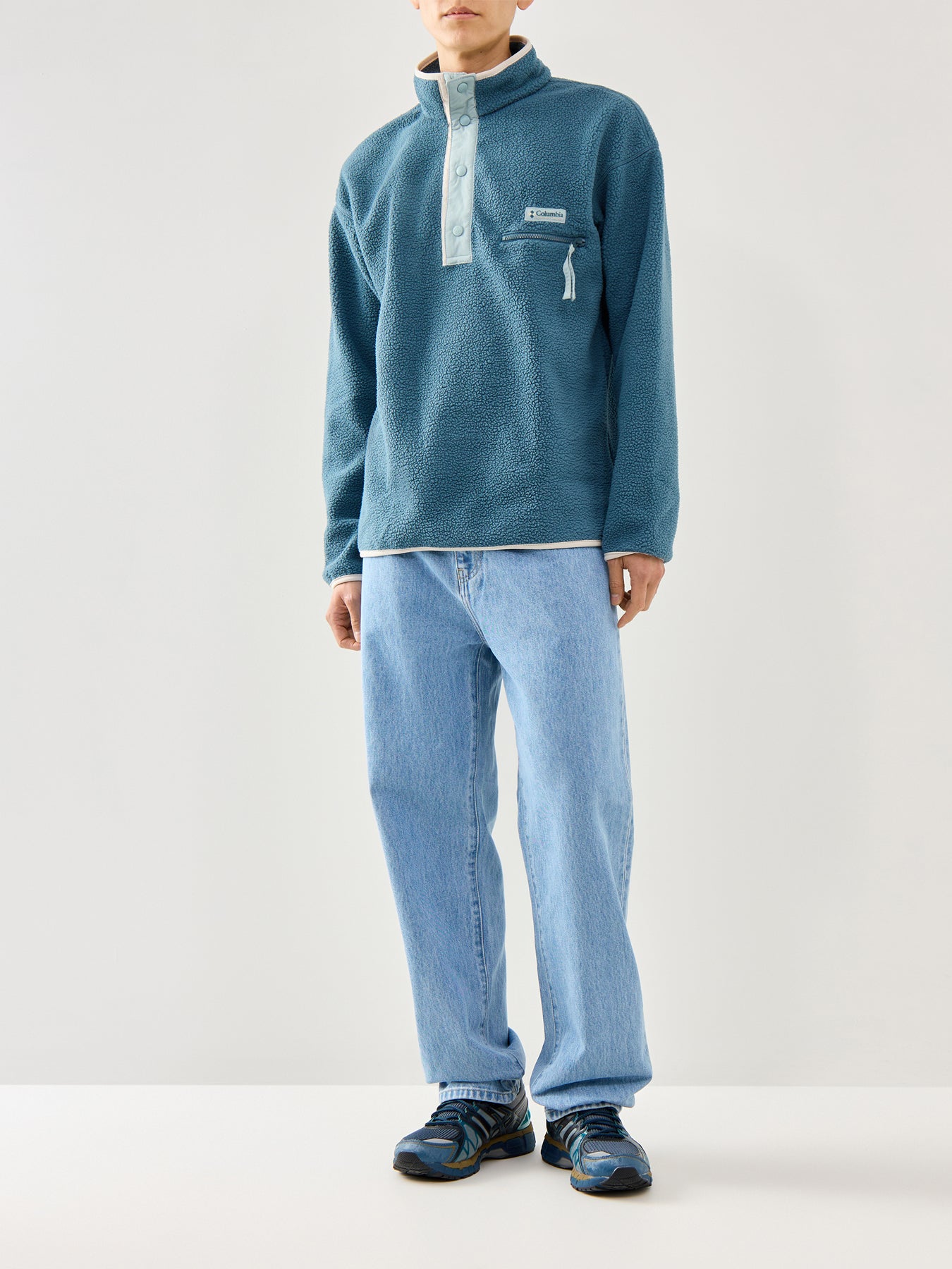 Helvetia II Half Snap Sweatshirt Blue