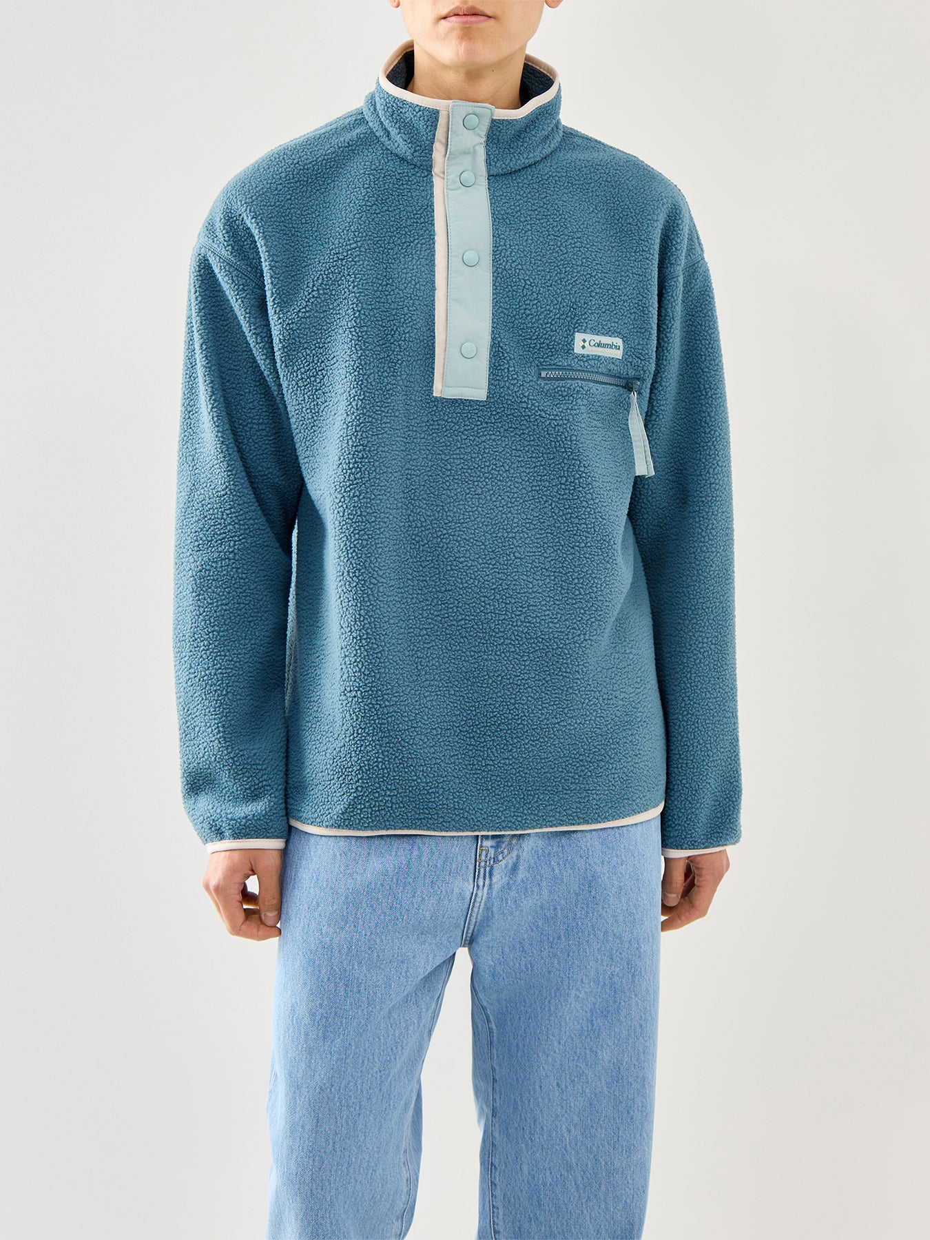 Helvetia II Half Snap Sweatshirt Blue