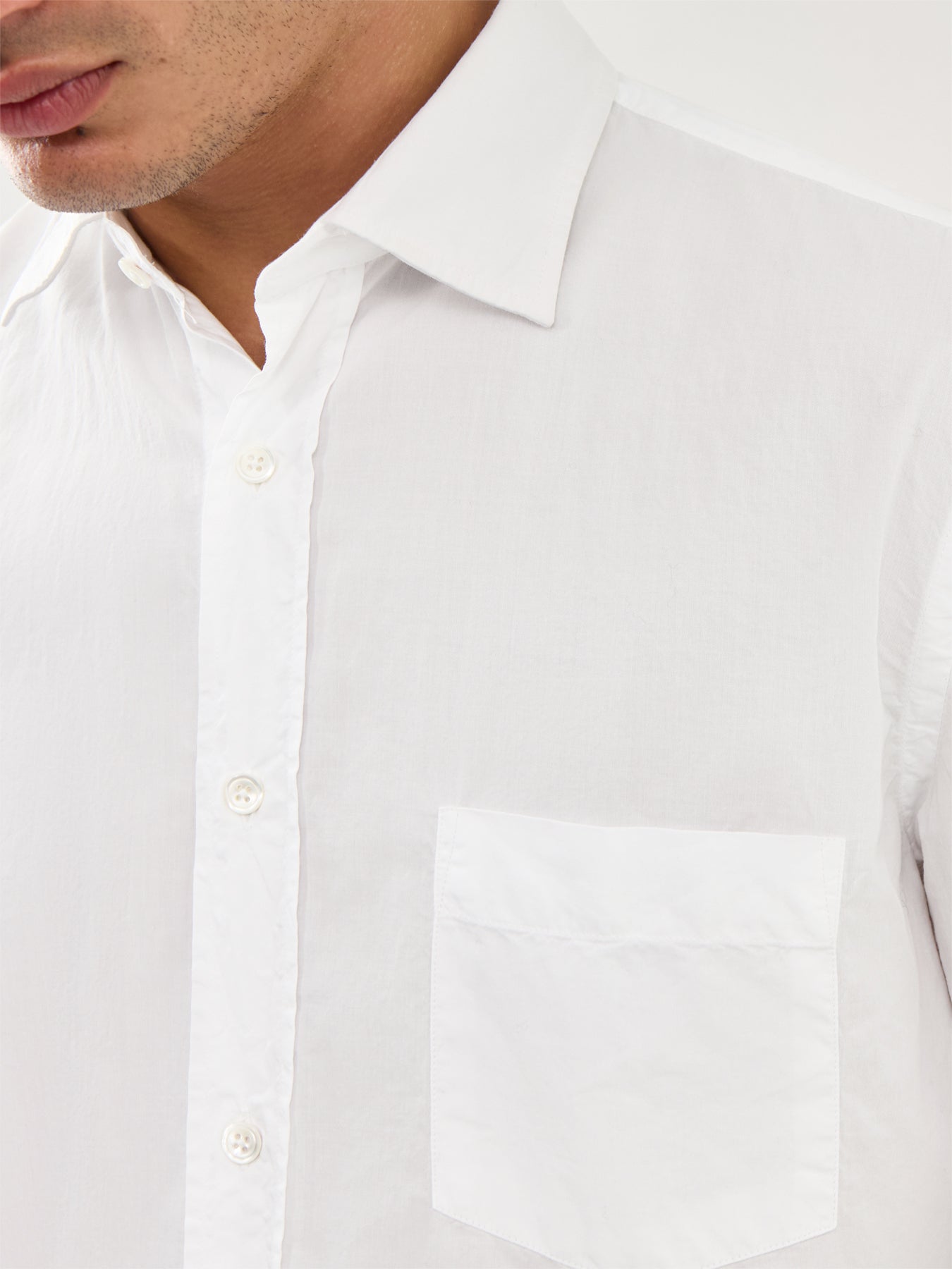 Paul Pat Peach Twill Woven Shirt White