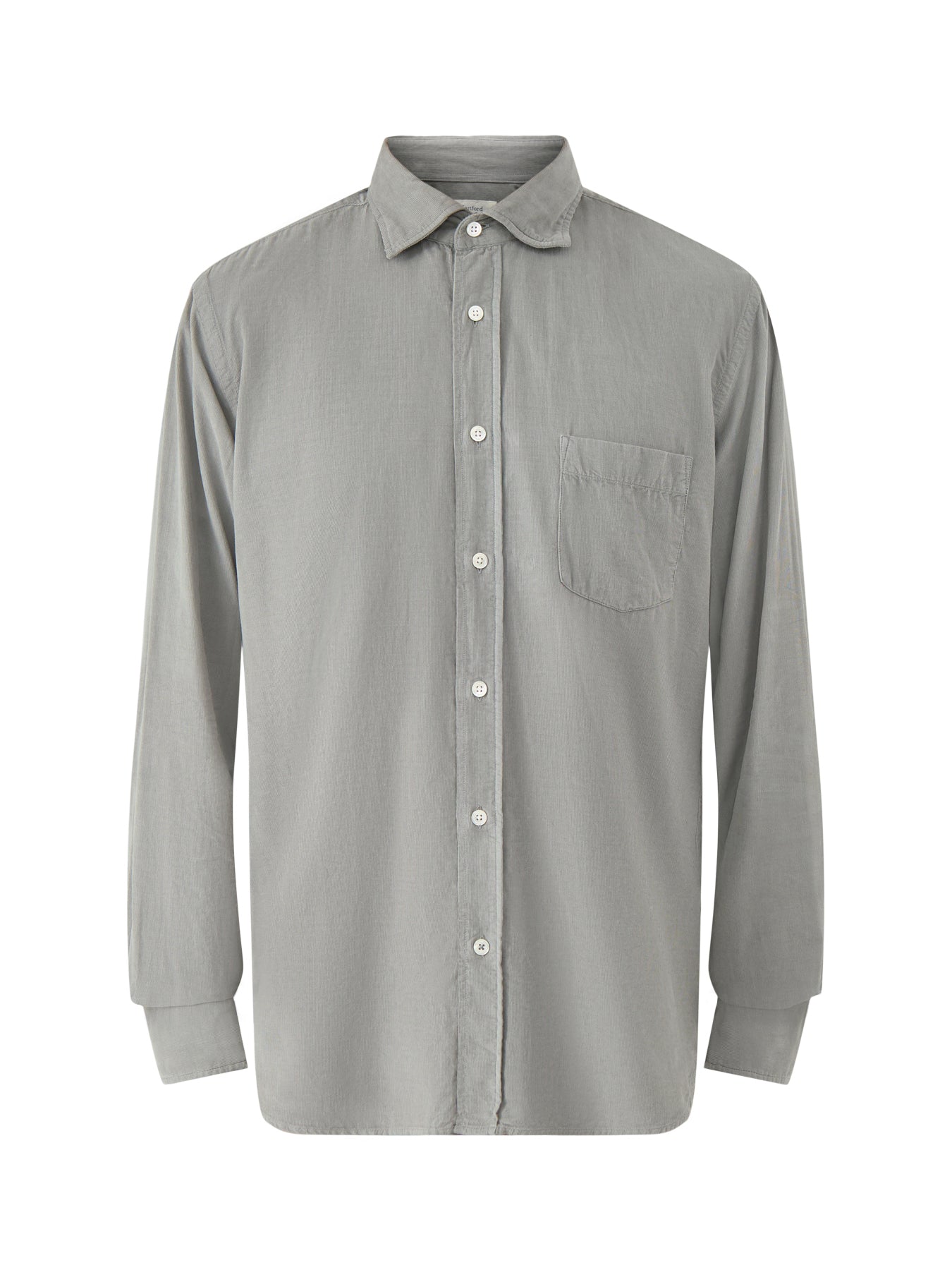 Paul Pat Baby Cord Woven Shirt Charcoal