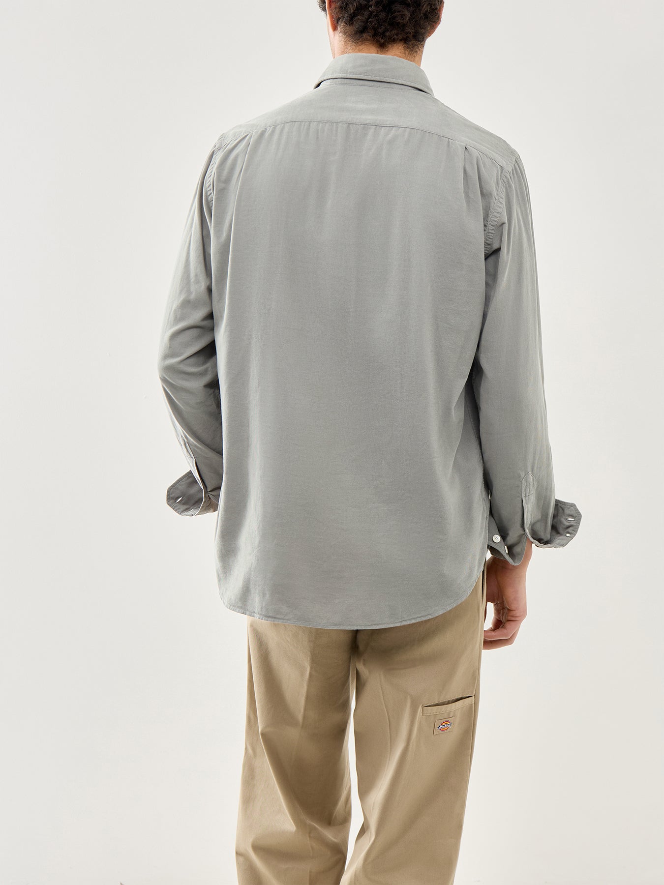 Paul Pat Baby Cord Woven Shirt Charcoal