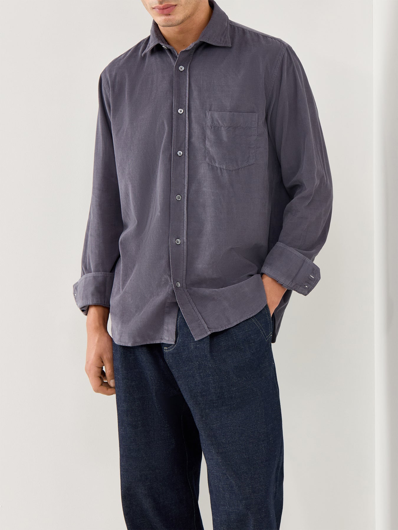 Paul Pat Baby Cord Woven Shirt Camo