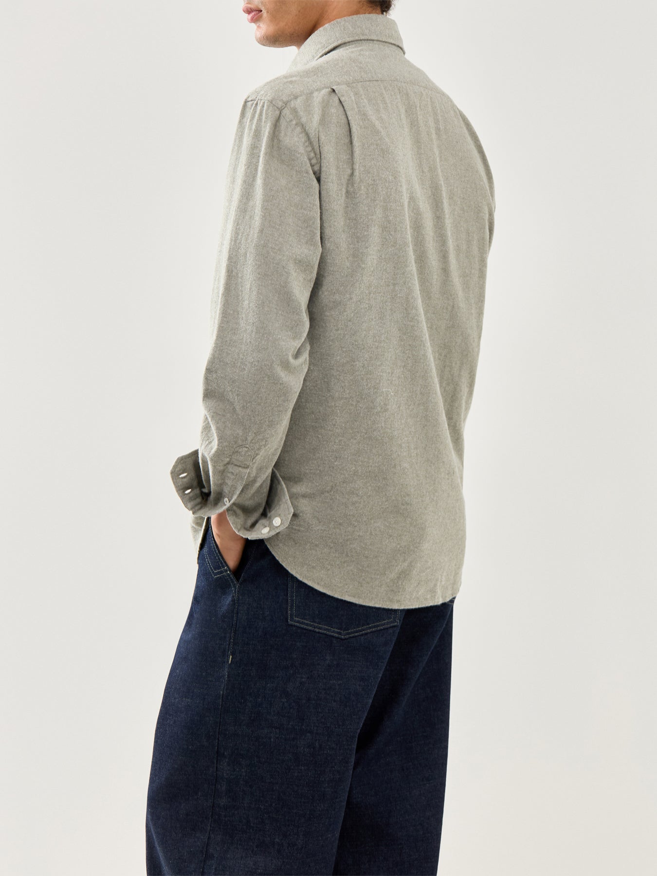 Paul Melange Flannel Woven Shirt Green