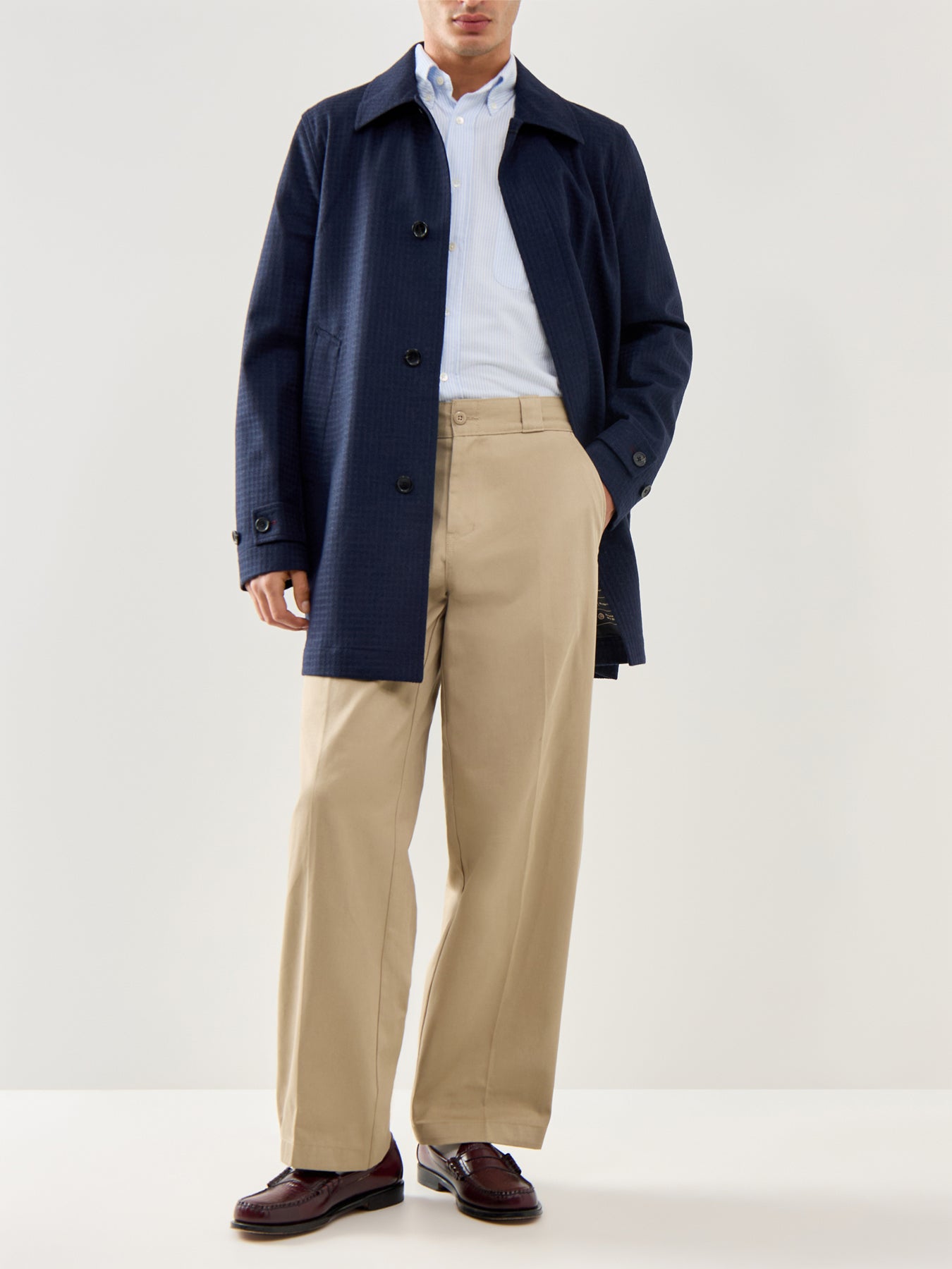 Pitt Brushed Oxford Woven Shirt Light Blue