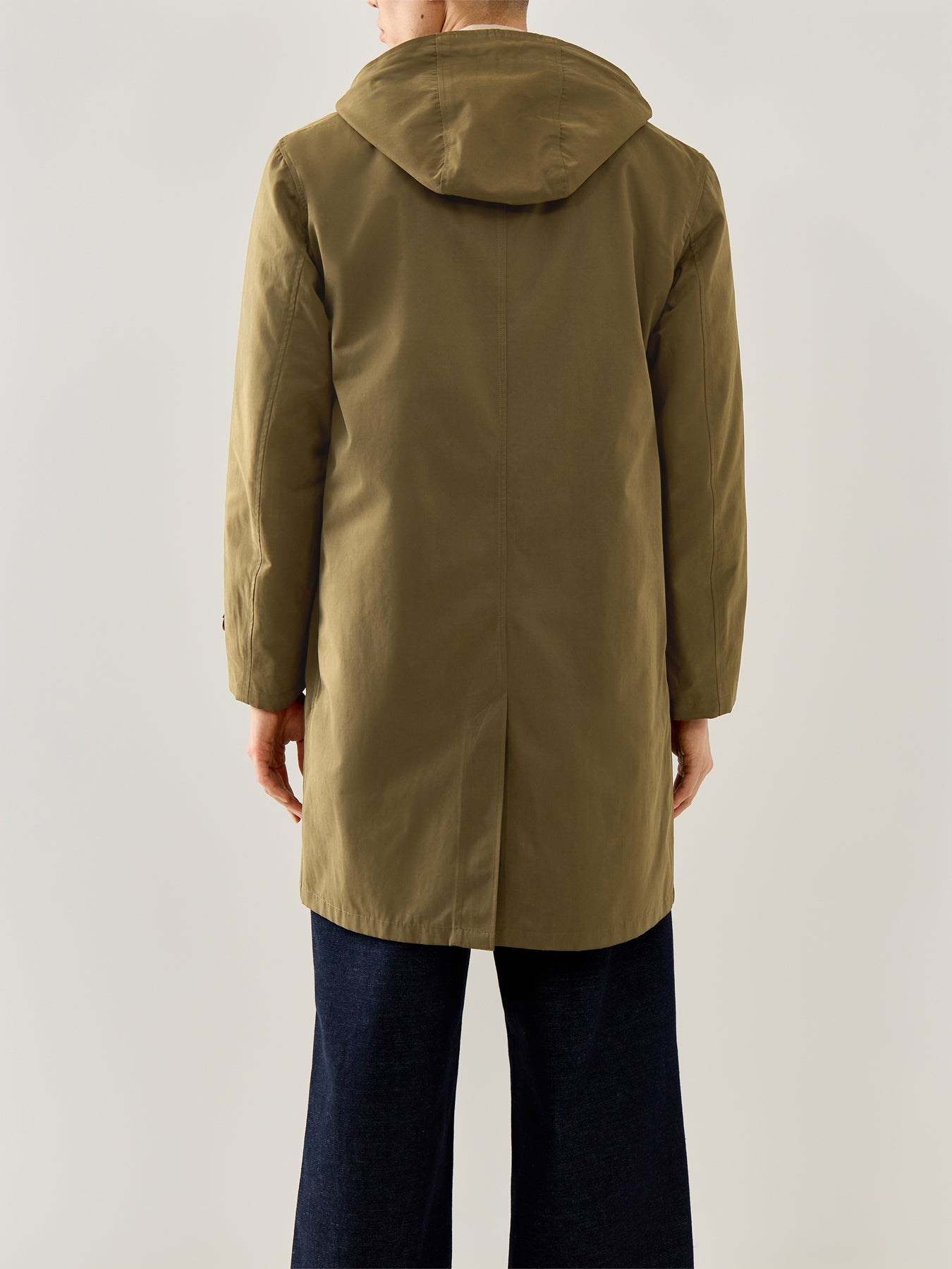 Carl Gabardine Coat Green