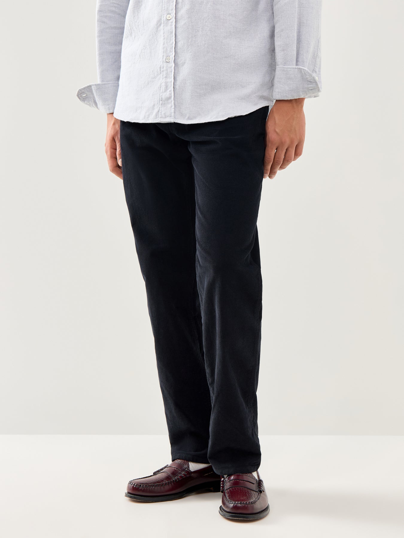 Terrence 14 Wales Garment Dyed Trouser Charcoal