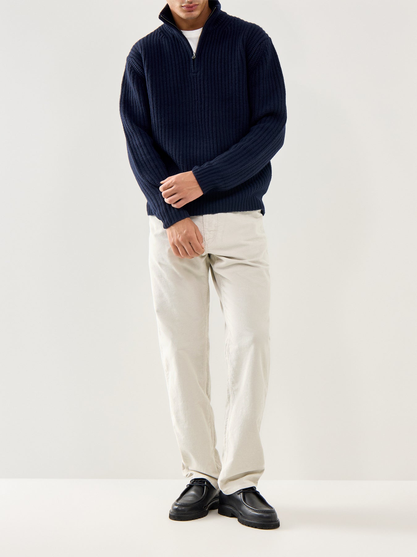 Terrence 14 Wales Garment Dyed Trouser Winter White