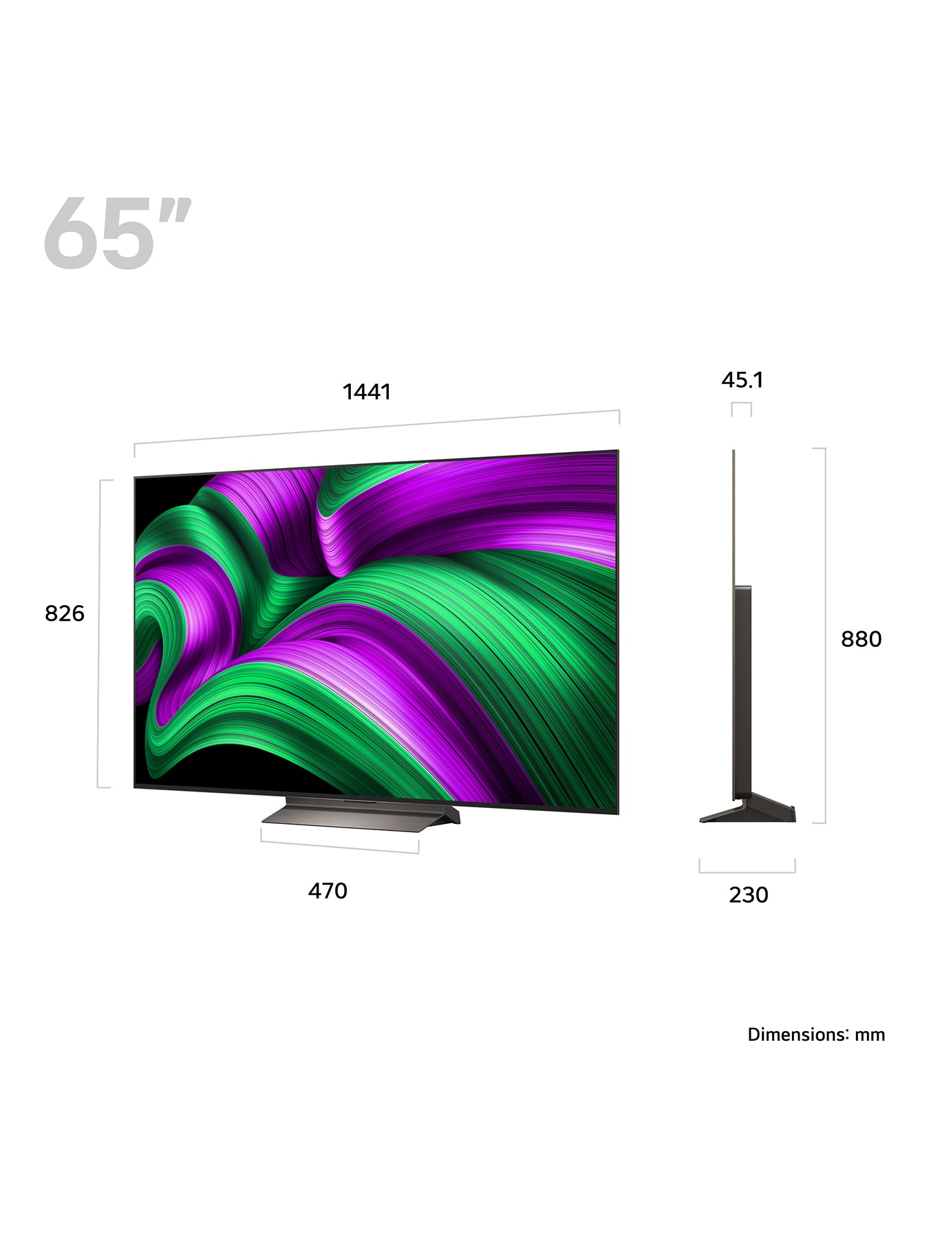 OLED65C56LB 65 Inch OLED Evo AI 4K Smart TV 2025