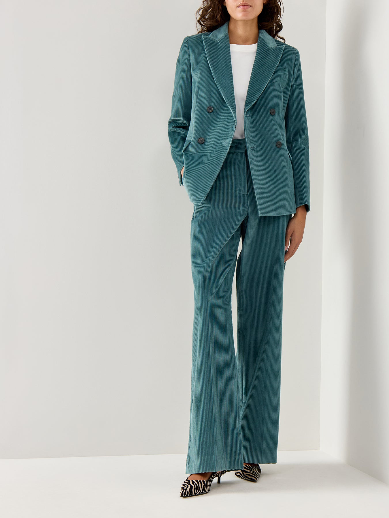 Katanga Cord Double Cotton Breasted Blazer