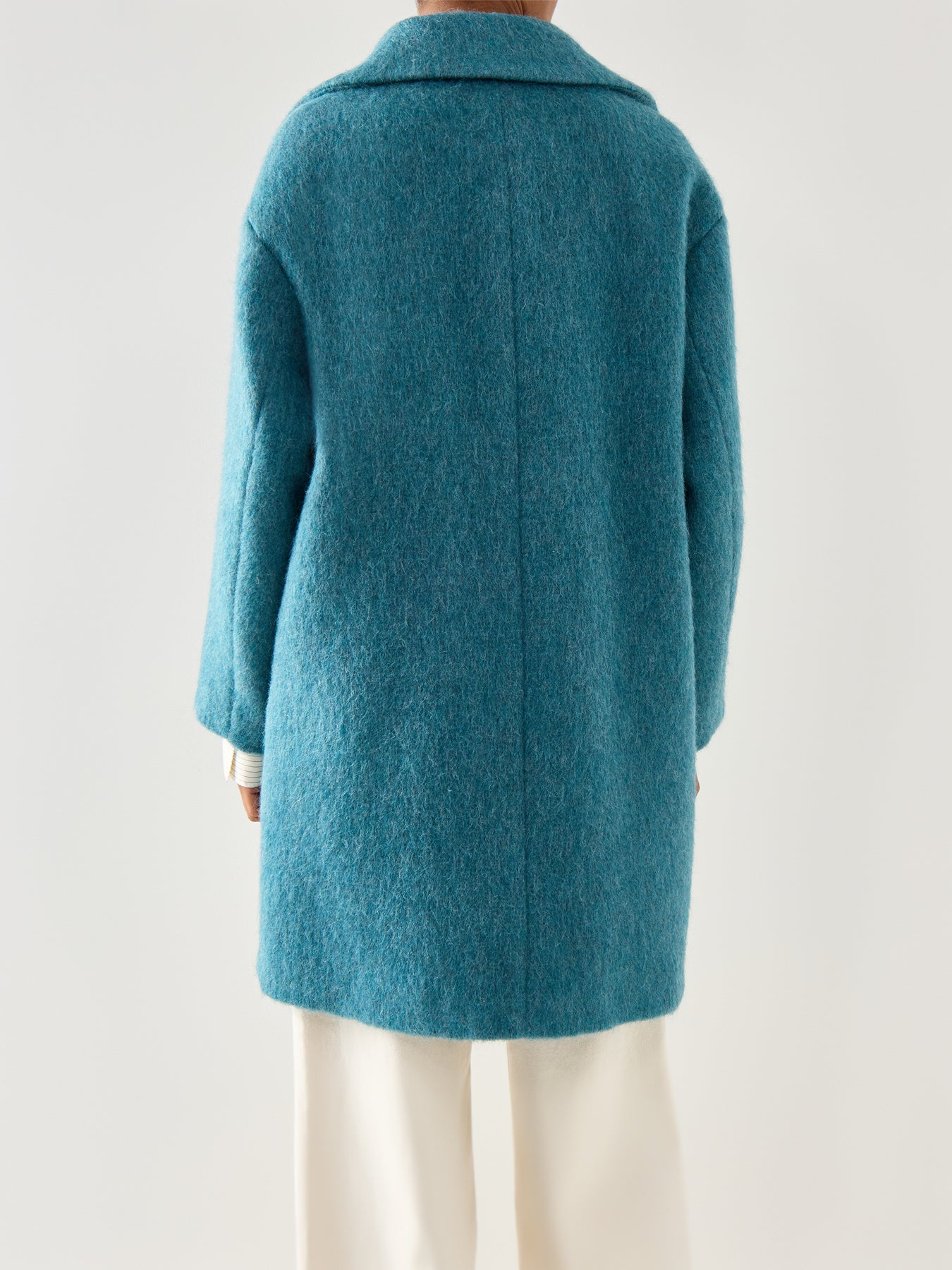Rada Fluffy Eggshape Coat Blue